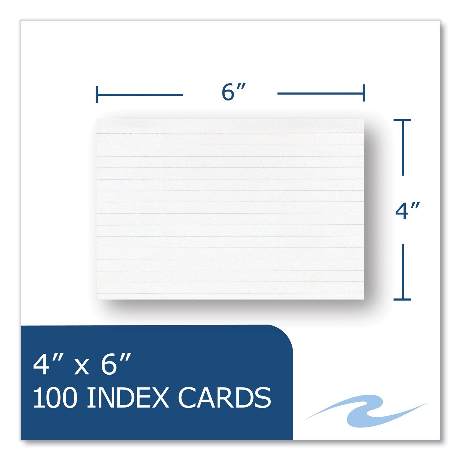 Roaring Spring PaperTrail Ruled Index Cards - 100 Sheets - 200 Pages - Printed - Front Ruling Surface - 43 lb Basis Weight - 160 g/m² Grammage - 6" x 4" Sheet Size - 0.75" Height x 6" Width x 4" Length - White Paper - 100/Pack - 1 Carton