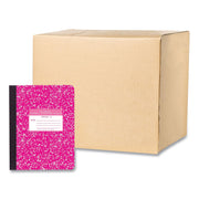Roaring Spring Grade School Ruled Marble Hard Cover Composition Book, 80 Sheets, 160 Pages, 9 3/4" x 7 1/2", White Paper, Red Marble Hardboard Cover, Sewn/Tapebound, 48 per Carton