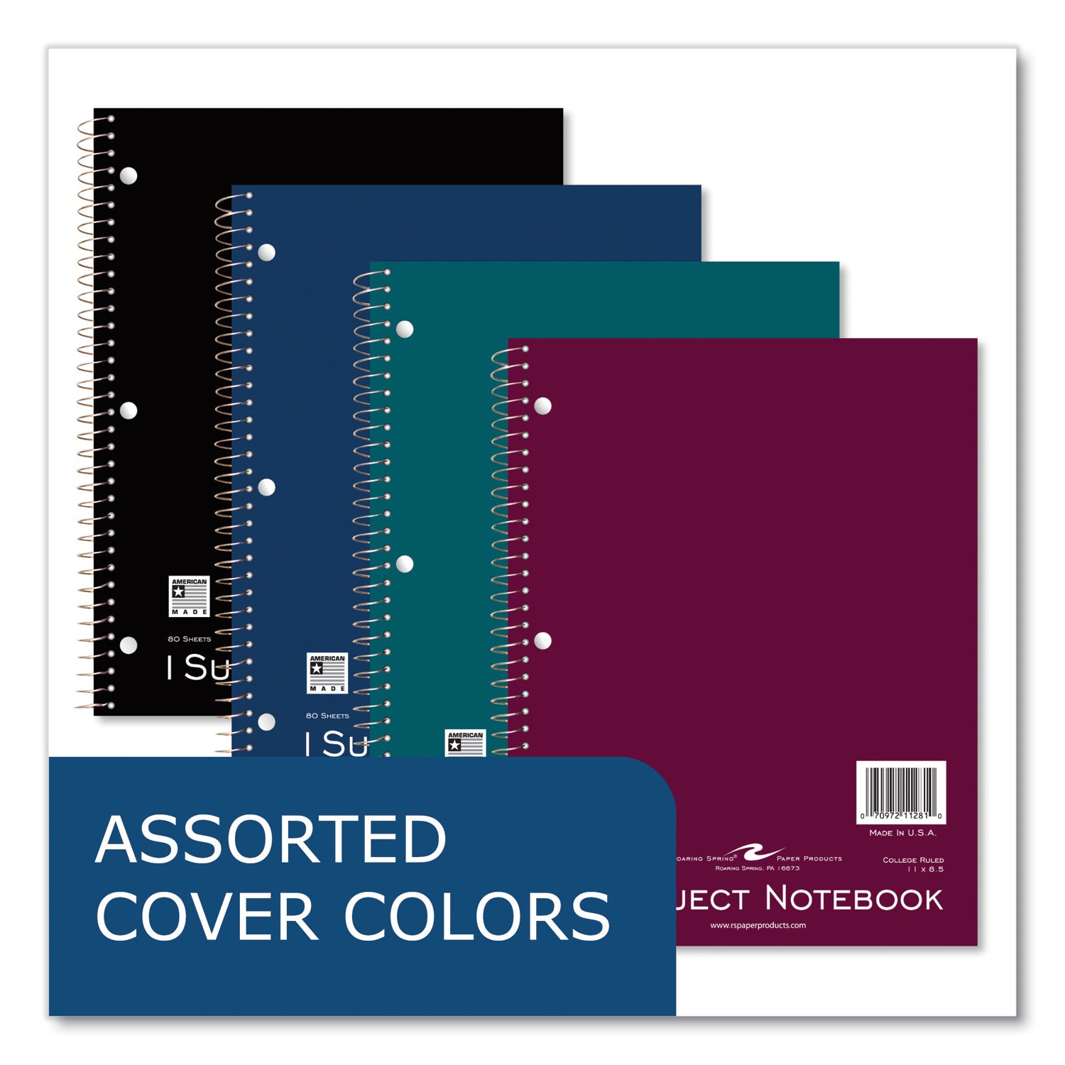 80 Sheets - 160 Pages - Printed - Spiral Bound - Both Side Ruling Surface - Red Margin - 3 Hole(s) - 15 lb Basis Weight - 56 g/m² Grammage - 11" x 8 1/2" Sheet Size - 0.30" Height x 8.5" Width x 11" Length - White Paper - Kraft Cover - 24 / Carton
