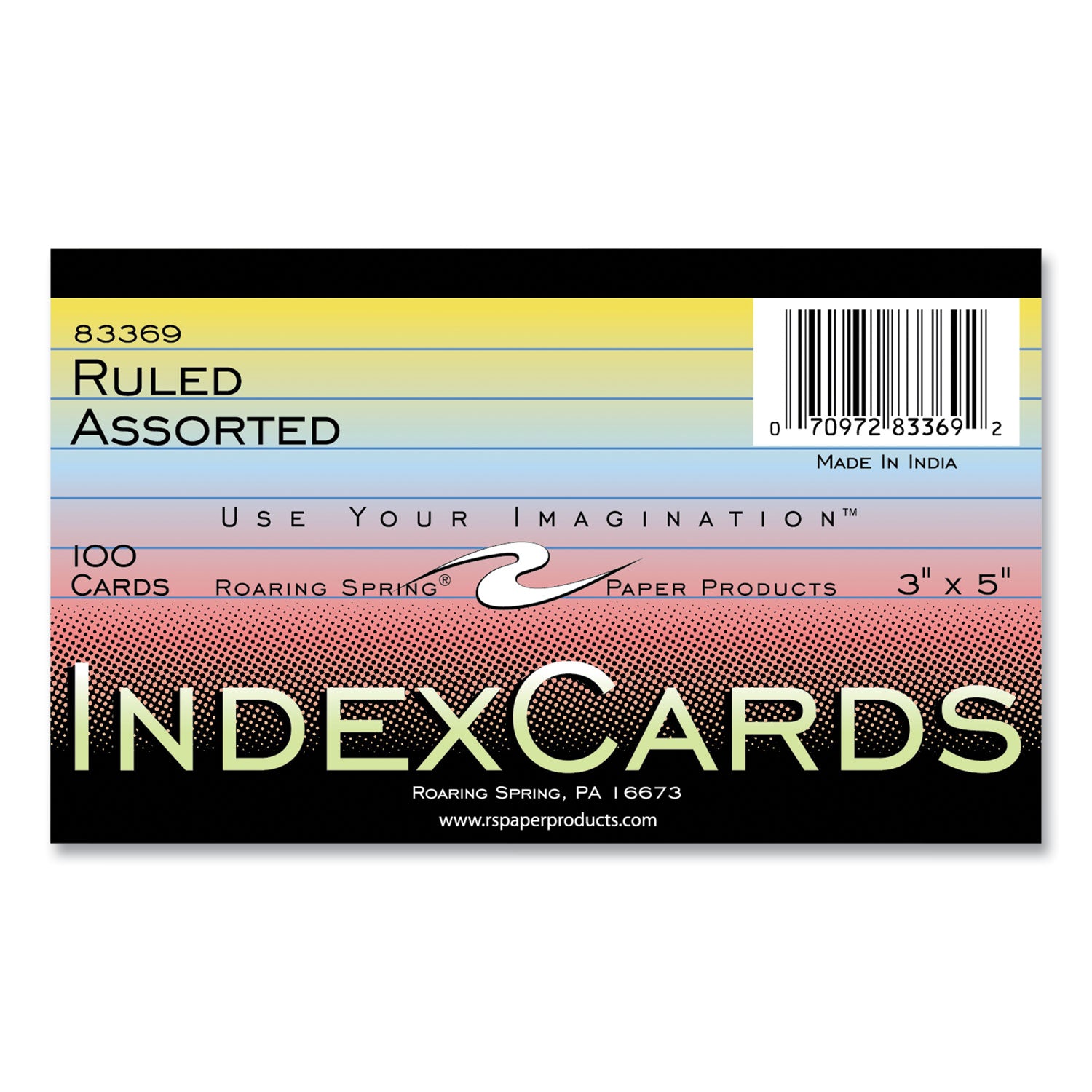 100 Sheets - 200 Pages - Printed - Both Side Ruling Surface - 43 lb Basis Weight - 160 g/m² Grammage - 5" x 3" Sheet Size - 0.75" Height x 5" Width x 3" Length - Blue, Pink, Green, Canary Paper - 100/Pack - 1 Carton