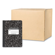 Roaring Spring Composition Book, 80 Sheets, 160 Pages, College Ruled, 9 3/4" x 7 1/2", Black Marble Hardboard Cover, 8 per Carton