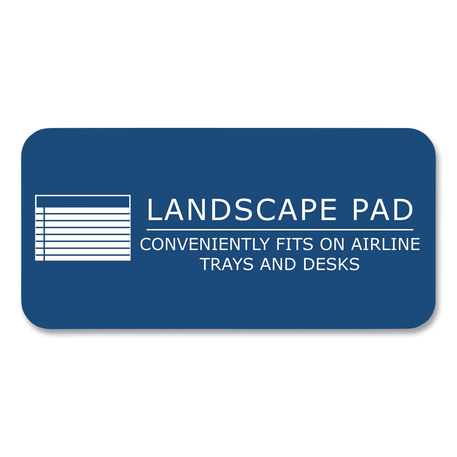 WIDE Landscape Format Writing Pad, Medium/College Rule, 40 Canary 11 x 9.5 Sheets, 18/Carton