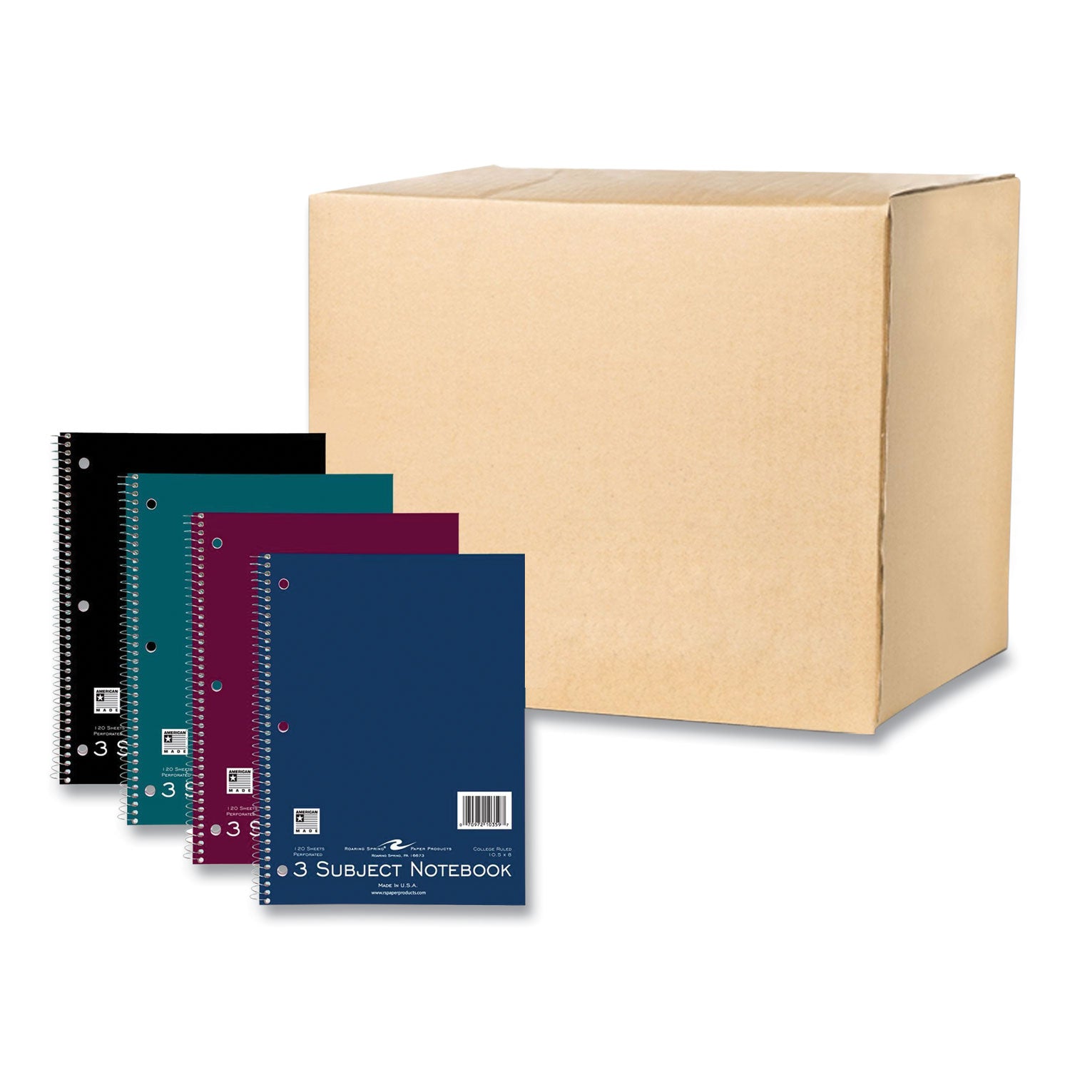 120 Sheets - 240 Pages - Printed - Spiral Bound - Both Side Ruling Surface - Red Margin - 3 Hole(s) - 15 lb Basis Weight - 56 g/m² Grammage - 10 1/2" x 8" Sheet Size - 0.50" Height x 8" Width x 10.5" Length - White Paper - Board Cover - 1 Carton