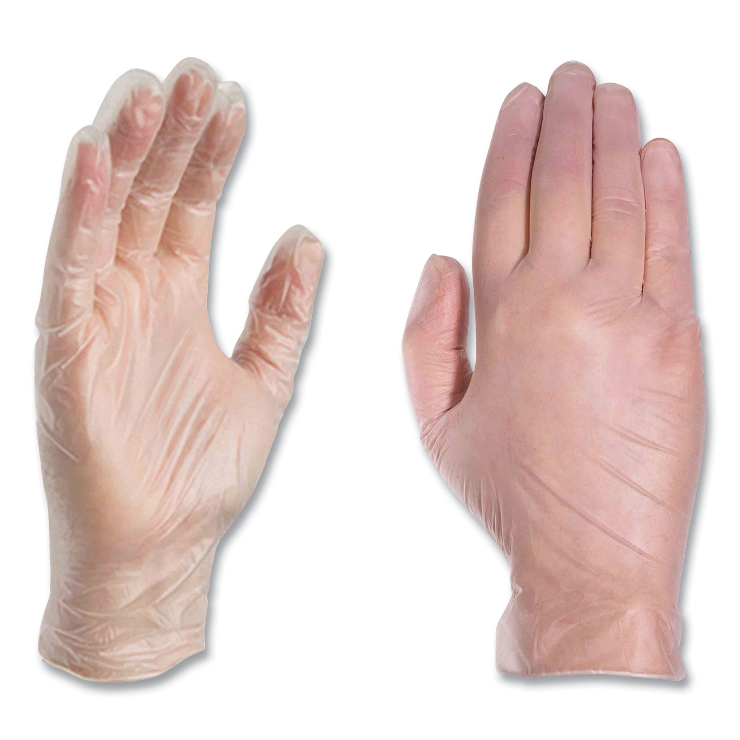 Industrial Vinyl Gloves, Powder-Free, 3 mil, Small, Clear, 100/Box, 10 Boxes/Carton