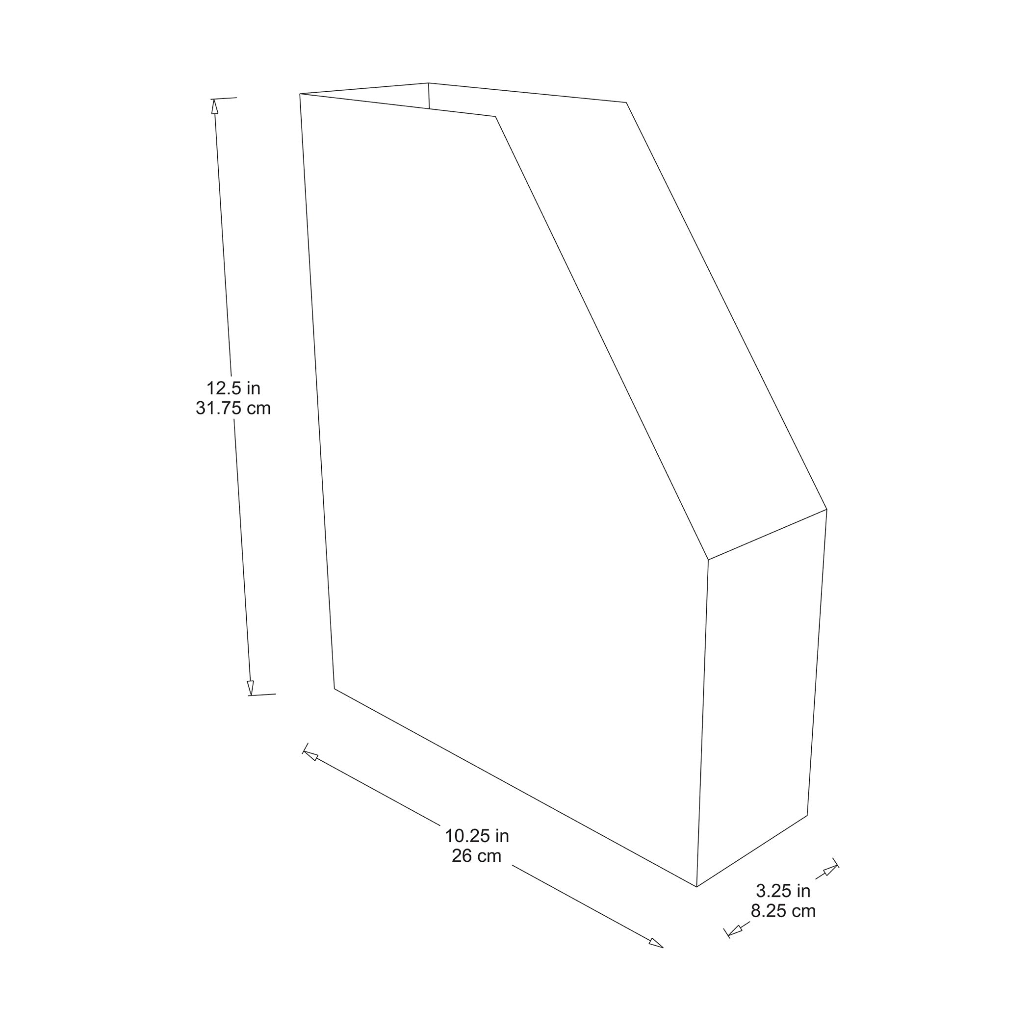 Magazine Holders, 6 Assorted Colors, 12-3/8"H x 3-1/8"W x 10-1/4"D, 6 Holders