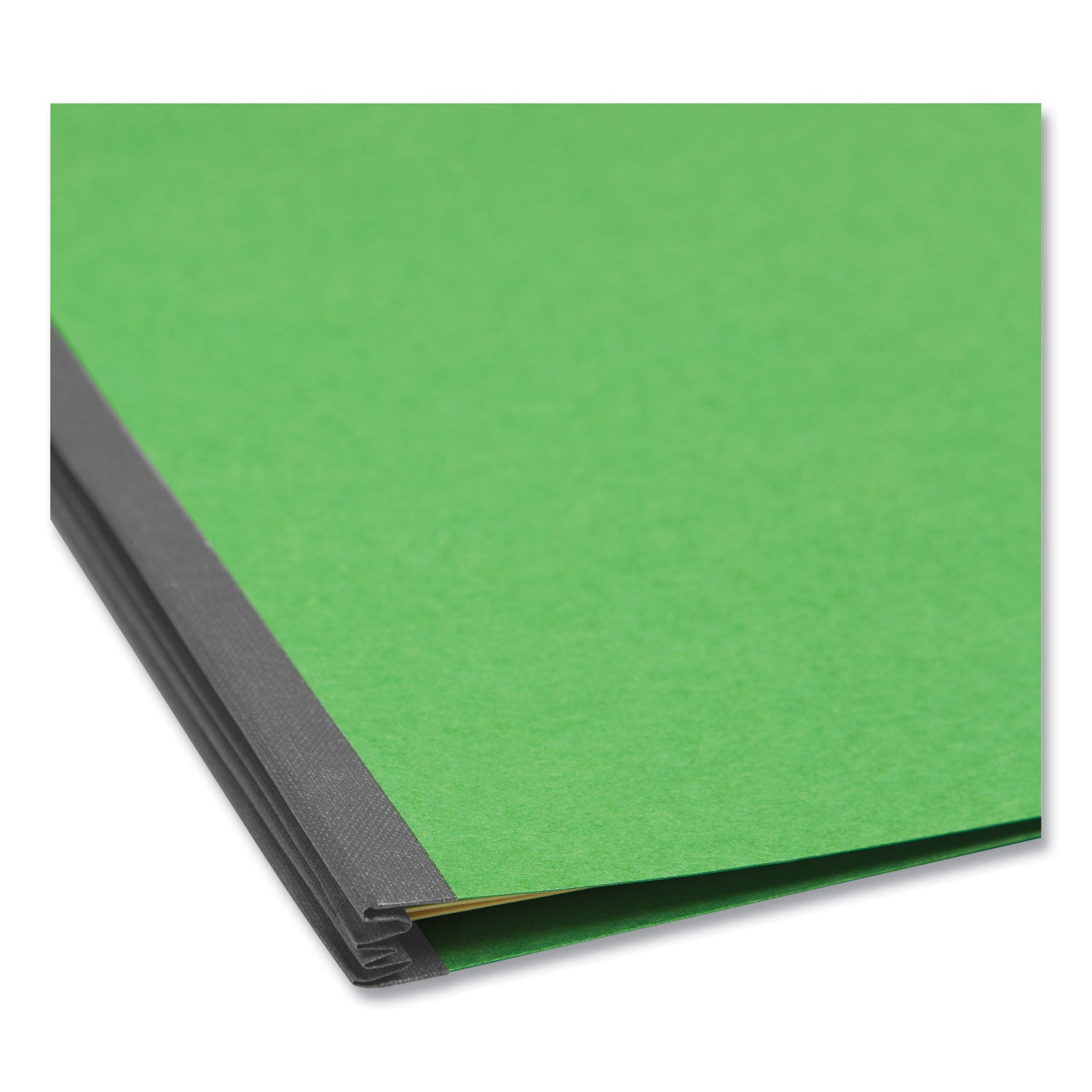 Smead Colored 2/5 Tab Cut Letter Recycled Classification Folder - 8 1/2" x 11" - 2" Expansion - 2 x 2B Fastener(s) - 2" for Folder - Top Tab Location - Right of Center Tab Position - 1 Divider(s) - 14 pt. - 2 Plys - Green - 10% Recycled - 10 / Box