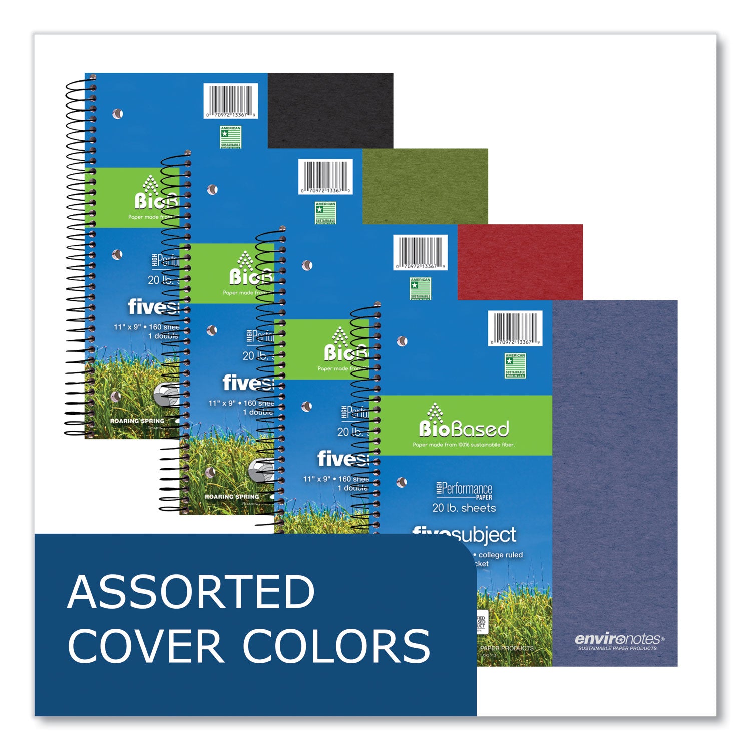 Roaring Spring EnviroNotes Earthtone 5-Subject Notebook