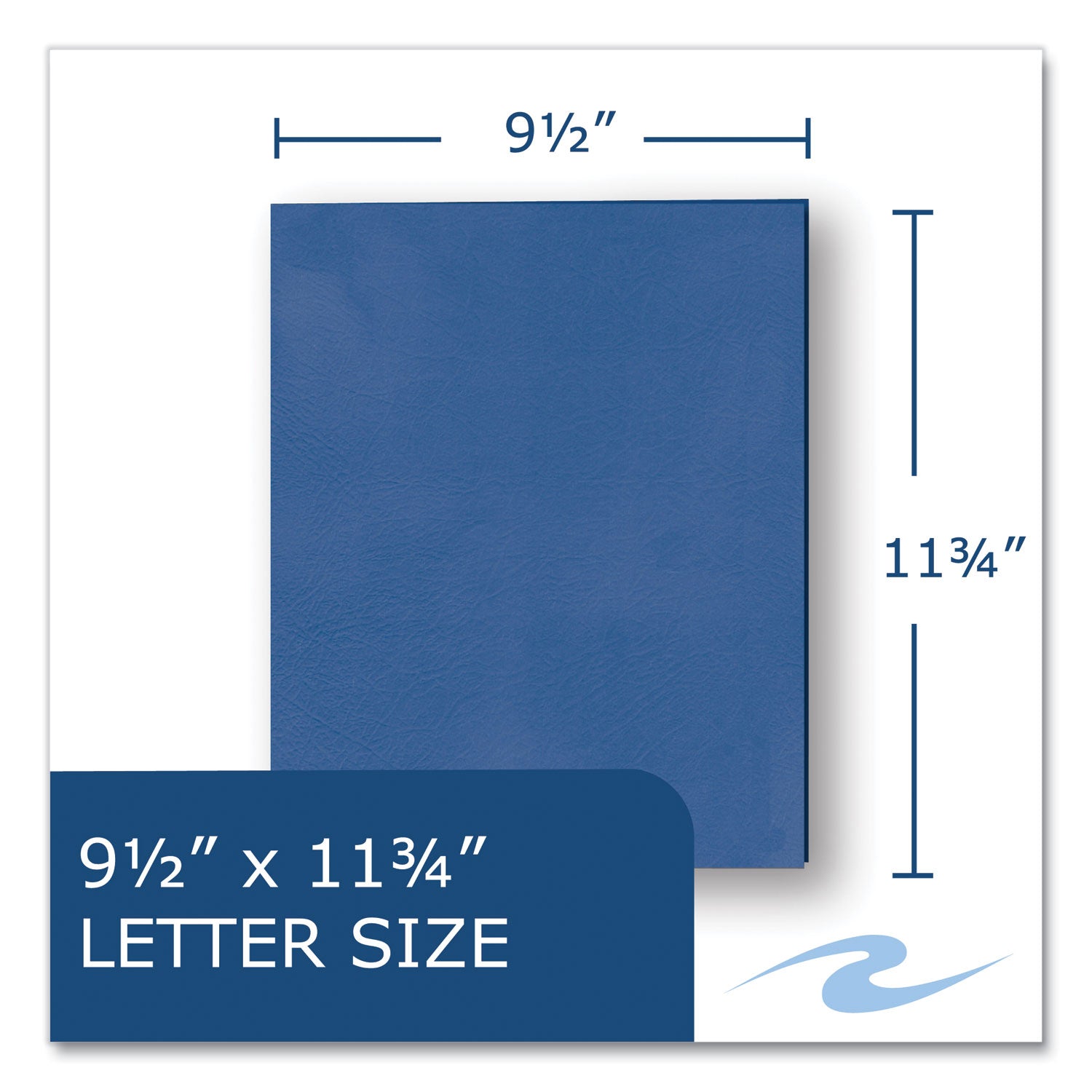 Roaring Spring Letter Pocket Folder - 8 1/2" x 11" - 50 Sheets Capacity - 2 Internal Pocket(s) - 11 pt. - Dark Blue - 25/Box - 1 Carton