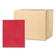 Roaring Spring Letter Pocket Folder - 8 1/2" x 11" - 50 Sheets Capacity - 2 Internal Pocket(s) - 11 pt. - Red - 25/Box - 1 Carton