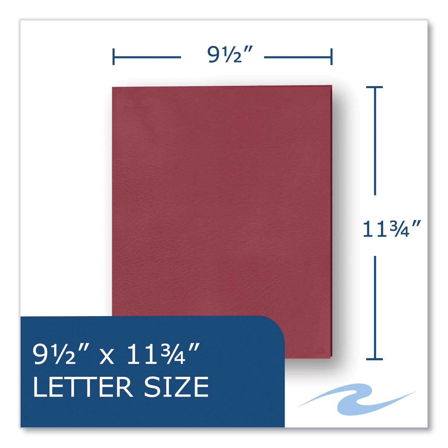 Roaring Spring Letter Pocket Folder - 8 1/2" x 11" - 50 Sheets Capacity - 2 Internal Pocket(s) - 11 pt. - Scarlet - 25/Box - 1 Carton