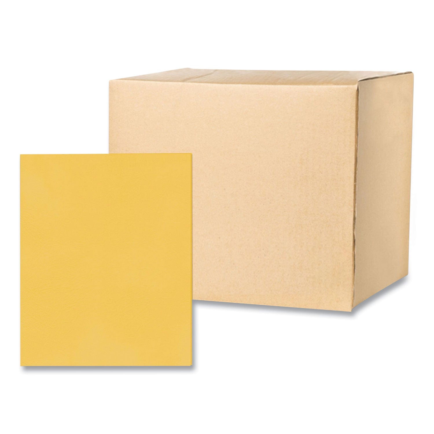 Roaring Spring Letter Pocket Folder - 8 1/2" x 11" - 50 Sheets Capacity - 2 Internal Pocket(s) - 11 pt. - Gold - 25/Box - 1 Carton