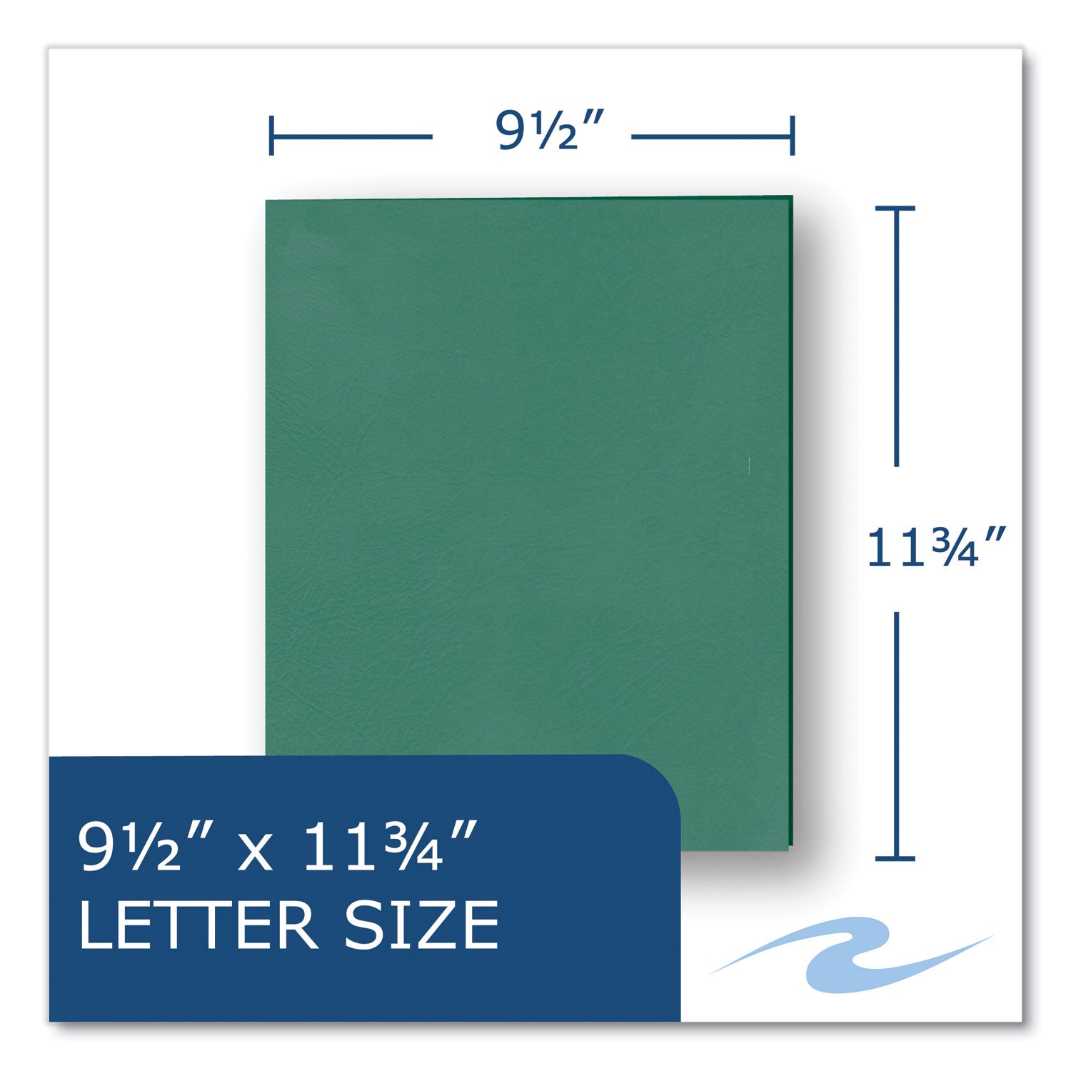 Roaring Spring Letter Pocket Folder - 8 1/2" x 11" - 50 Sheets Capacity - 2 Internal Pocket(s) - 11 pt. - Green - 25/Box - 1 Carton