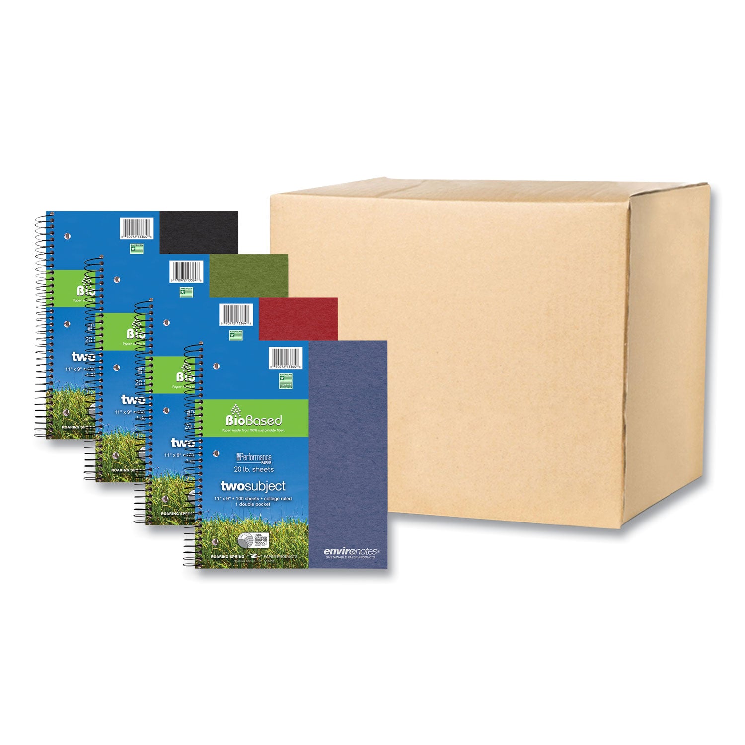 Roaring Spring EnviroNotes Earthtone 2-Subject Notebook