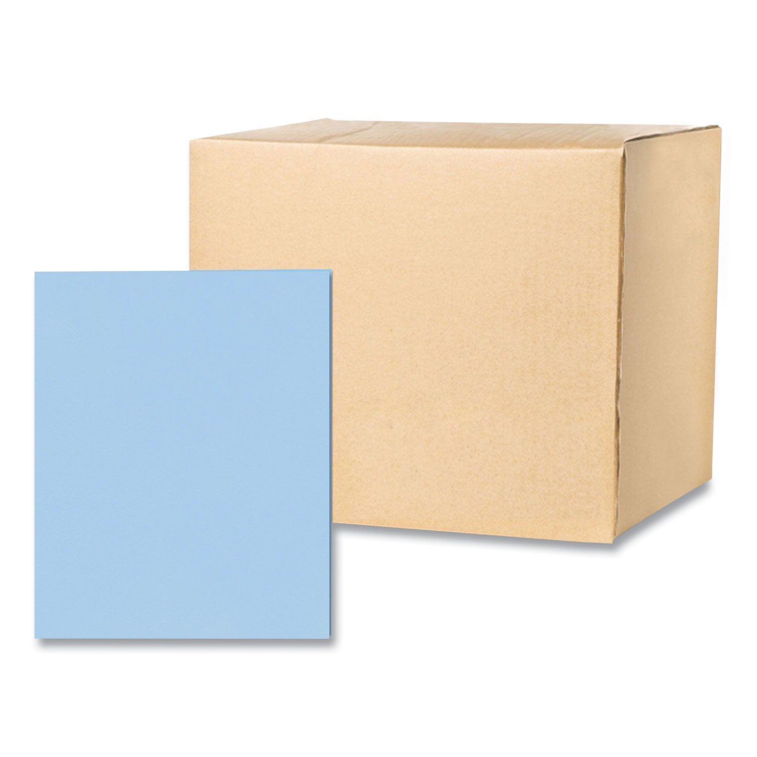Roaring Spring Letter Pocket Folder - 8 1/2" x 11" - 50 Sheets Capacity - 2 Internal Pocket(s) - 11 pt. - Light Blue - 25/Box - 1 Carton