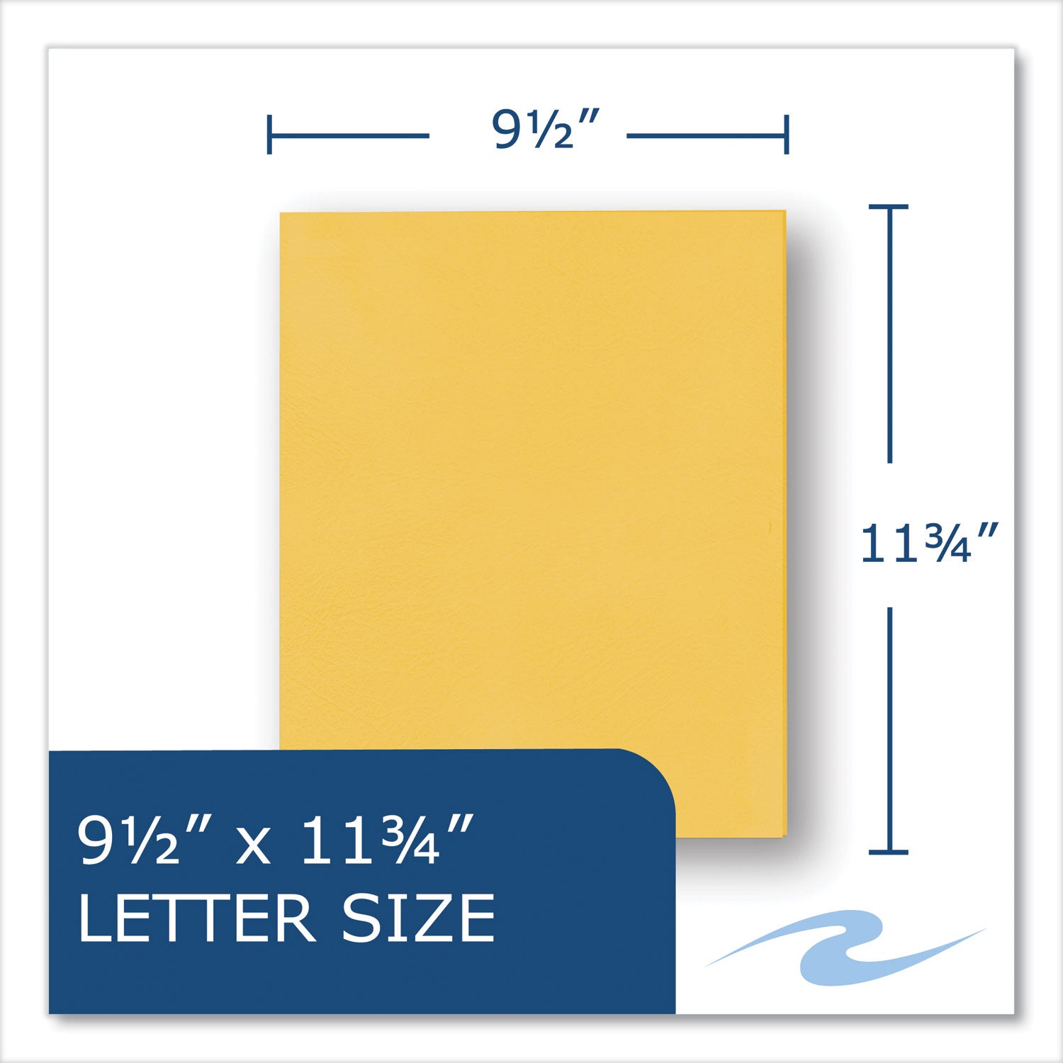 Roaring Spring Letter Pocket Folder - 8 1/2" x 11" - 50 Sheets Capacity - 2 Internal Pocket(s) - 11 pt. - Gold - 25/Box - 1 Carton