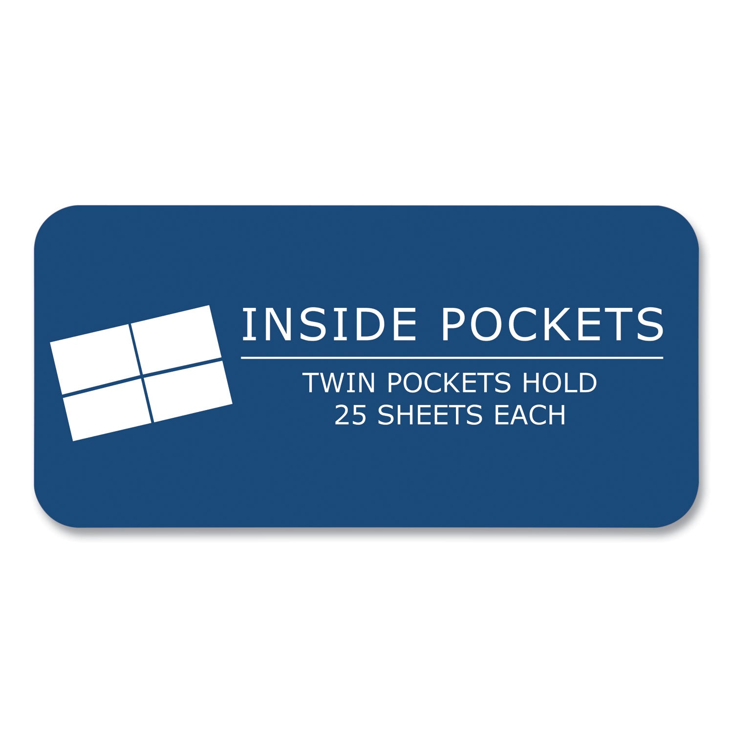 Roaring Spring Letter Pocket Folder - 8 1/2" x 11" - 50 Sheets Capacity - 2 Internal Pocket(s) - 11 pt. - Black - 25/Box - 1 Carton