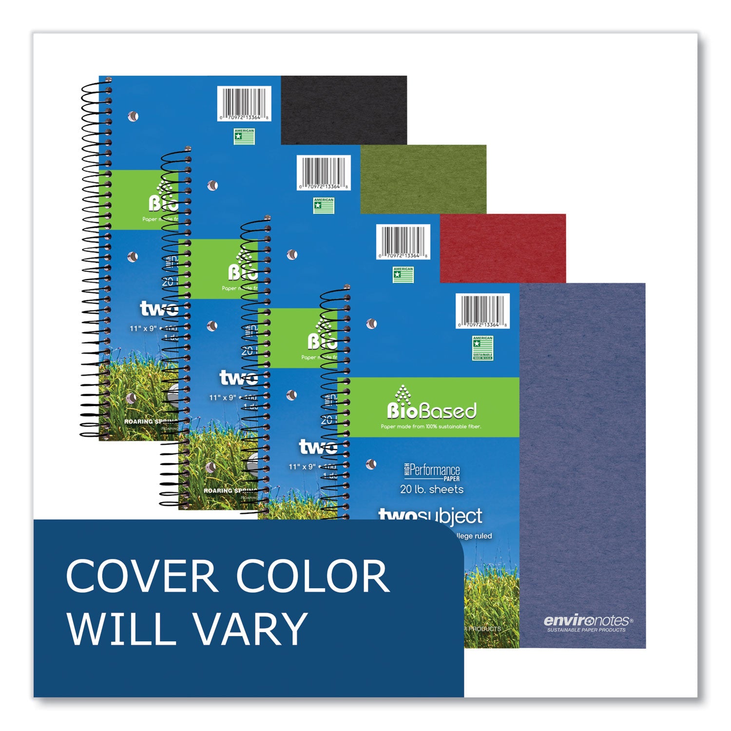 Roaring Spring EnviroNotes Earthtone 2-Subject Notebook