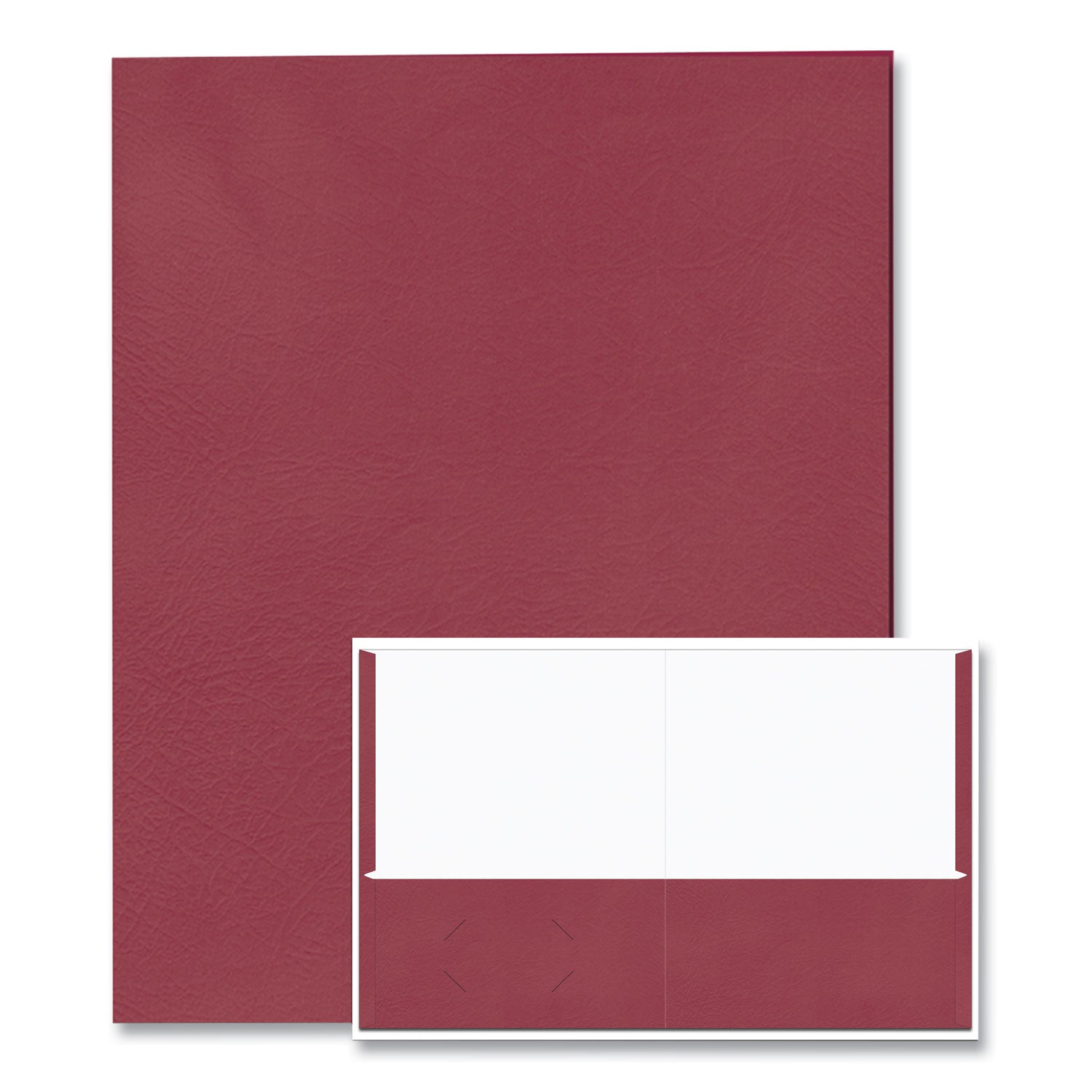 Roaring Spring Letter Pocket Folder - 8 1/2" x 11" - 50 Sheets Capacity - 2 Internal Pocket(s) - 11 pt. - Scarlet - 25/Box - 1 Carton