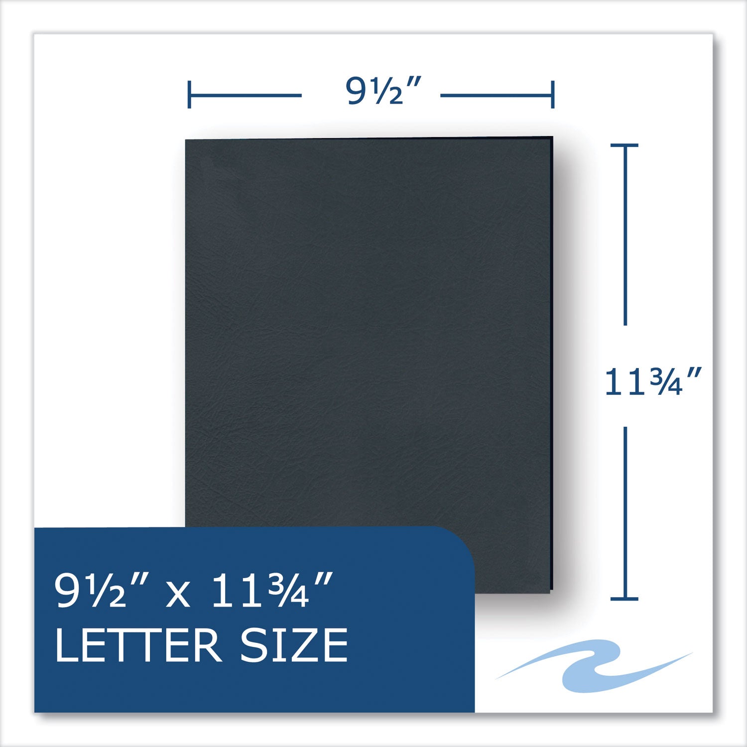 Roaring Spring Letter Pocket Folder - 8 1/2" x 11" - 50 Sheets Capacity - 2 Internal Pocket(s) - 11 pt. - Black - 25/Box - 1 Carton