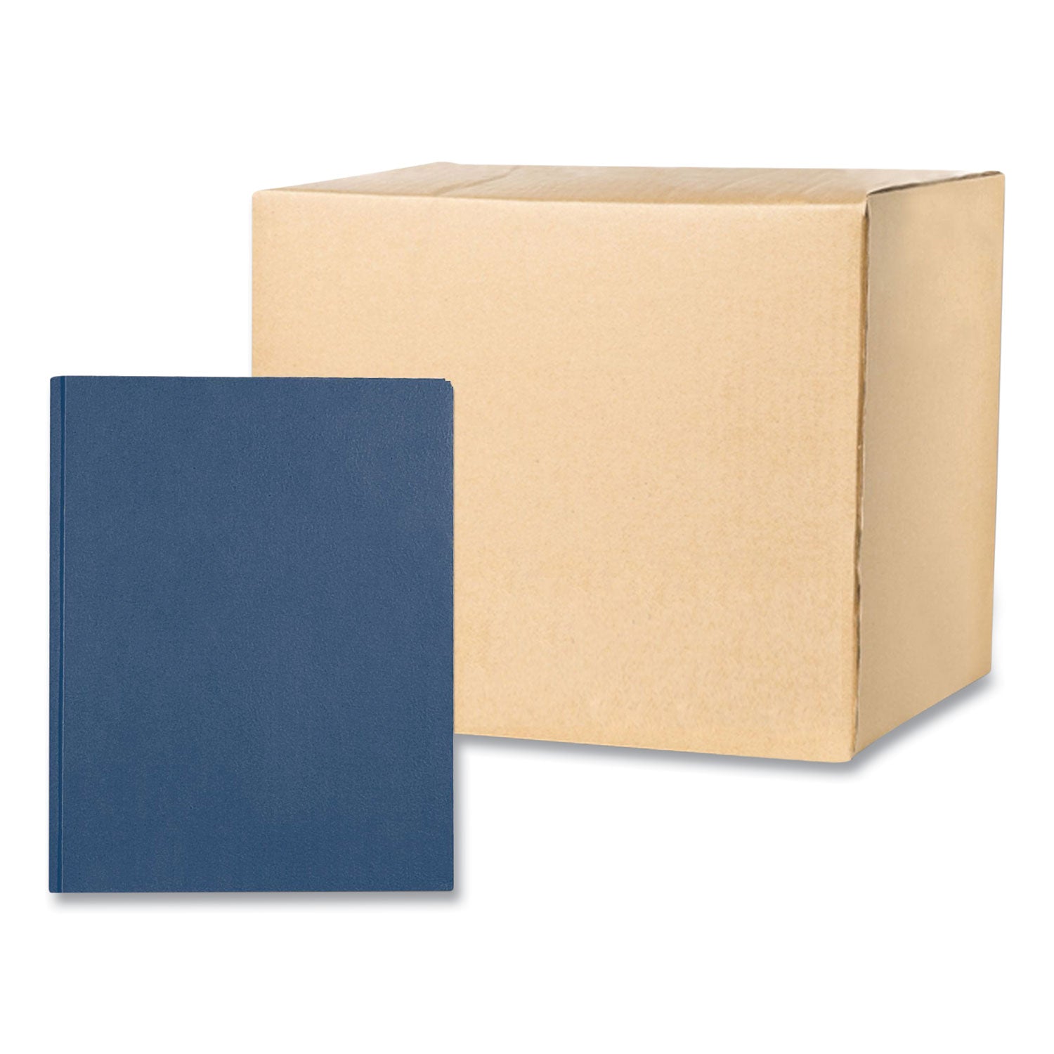 Roaring Spring Letter Fastener Folder - 8 1/2" x 11" - 50 Sheets Capacity - 3 x Prong Fastener(s) - 2 Internal Pocket(s) - 11 pt. - Dark Blue - 1 Carton