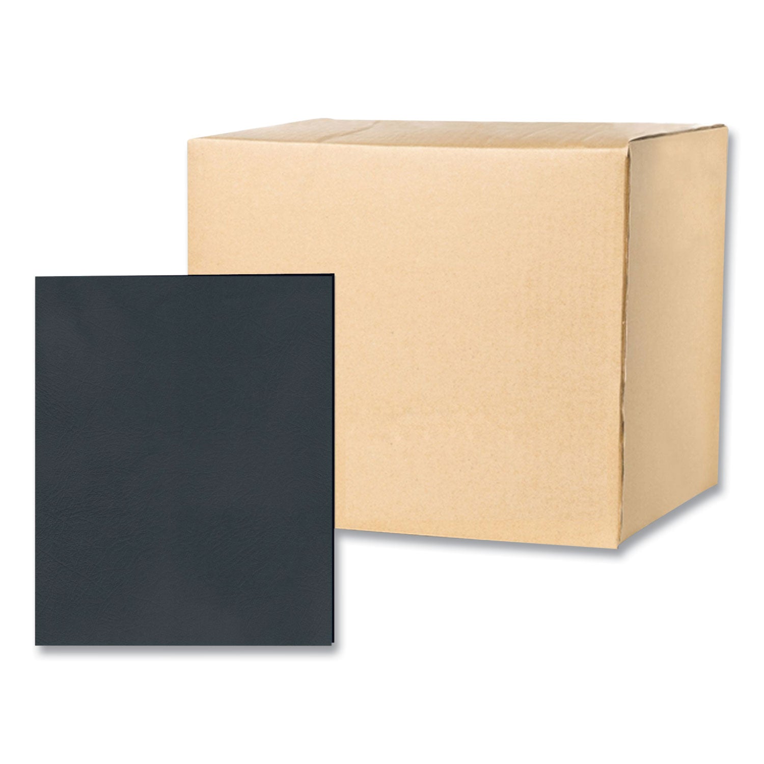 Roaring Spring Letter Pocket Folder - 8 1/2" x 11" - 50 Sheets Capacity - 2 Internal Pocket(s) - 11 pt. - Black - 25/Box - 1 Carton