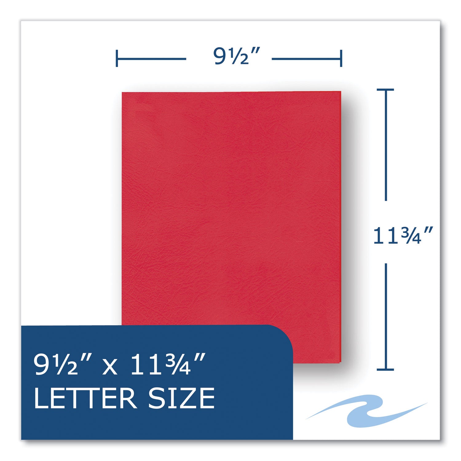 Roaring Spring Letter Pocket Folder - 8 1/2" x 11" - 50 Sheets Capacity - 2 Internal Pocket(s) - 11 pt. - Red - 25/Box - 1 Carton