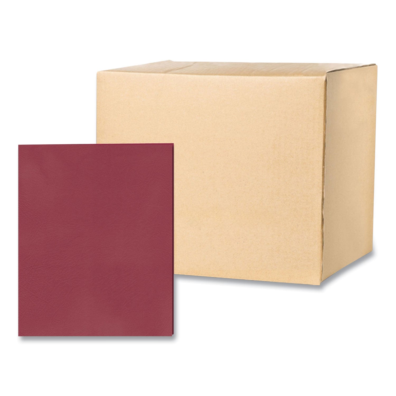 Roaring Spring Letter Pocket Folder - 8 1/2" x 11" - 50 Sheets Capacity - 2 Internal Pocket(s) - 11 pt. - Scarlet - 25/Box - 1 Carton