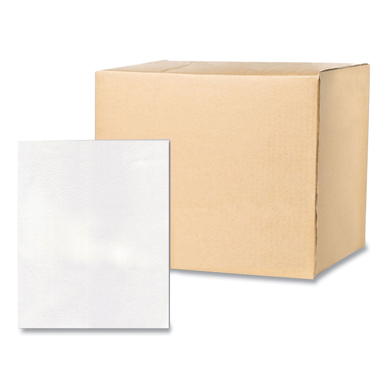 Roaring Spring Letter Pocket Folder - 8 1/2" x 11" - 50 Sheets Capacity - 2 Internal Pocket(s) - 11 pt. - White - 25/Box - 1 Carton