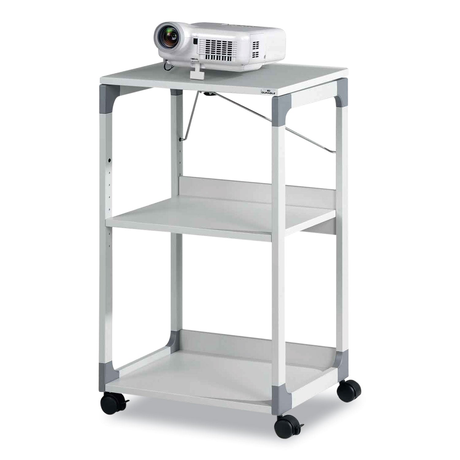 3 x Shelf(ves) - 34.72" Height x 20" Width x 17.01" Depth - Metal, Plastic, Fiberglass, Resin, Steel - Gray