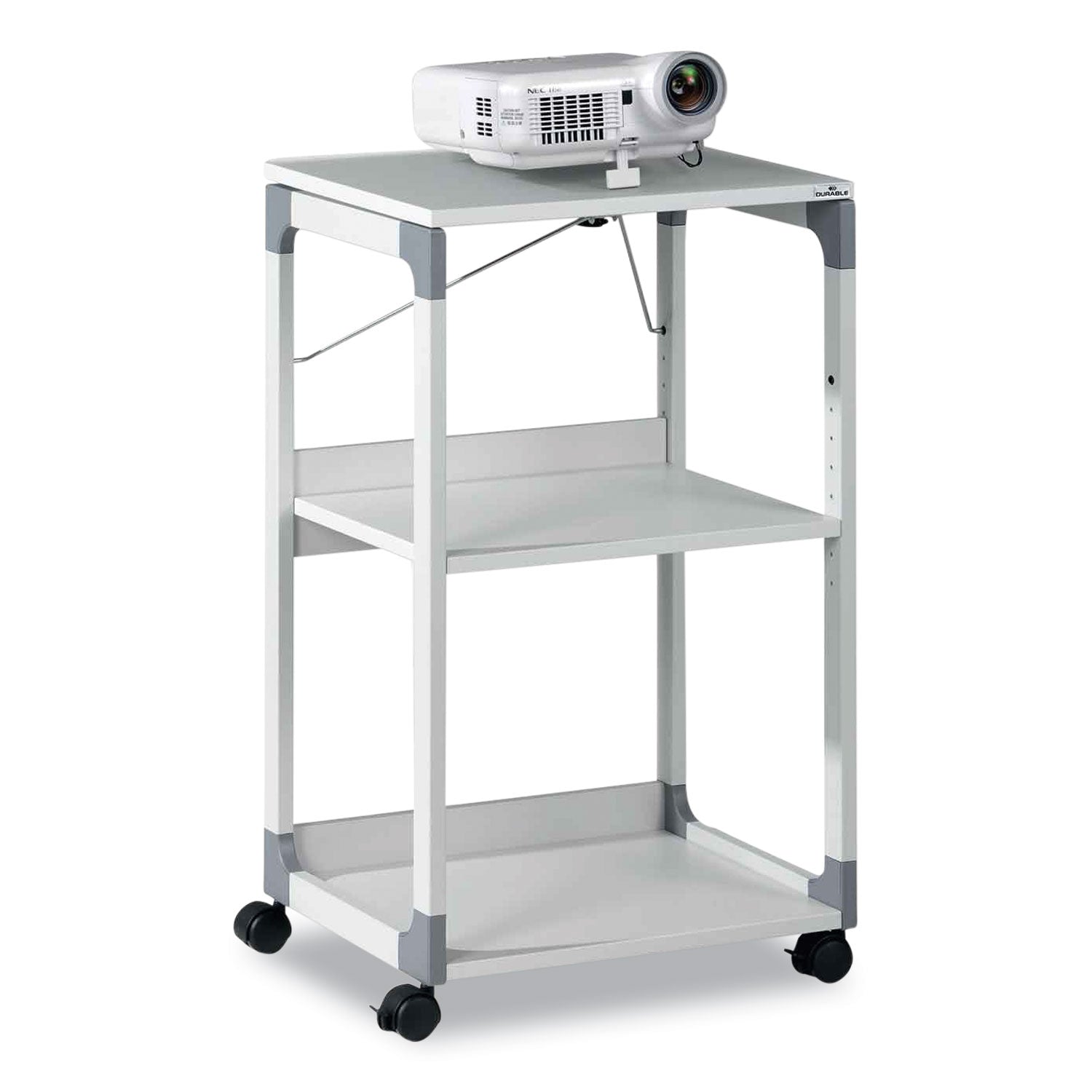 3 x Shelf(ves) - 34.72" Height x 20" Width x 17.01" Depth - Metal, Plastic, Fiberglass, Resin, Steel - Gray