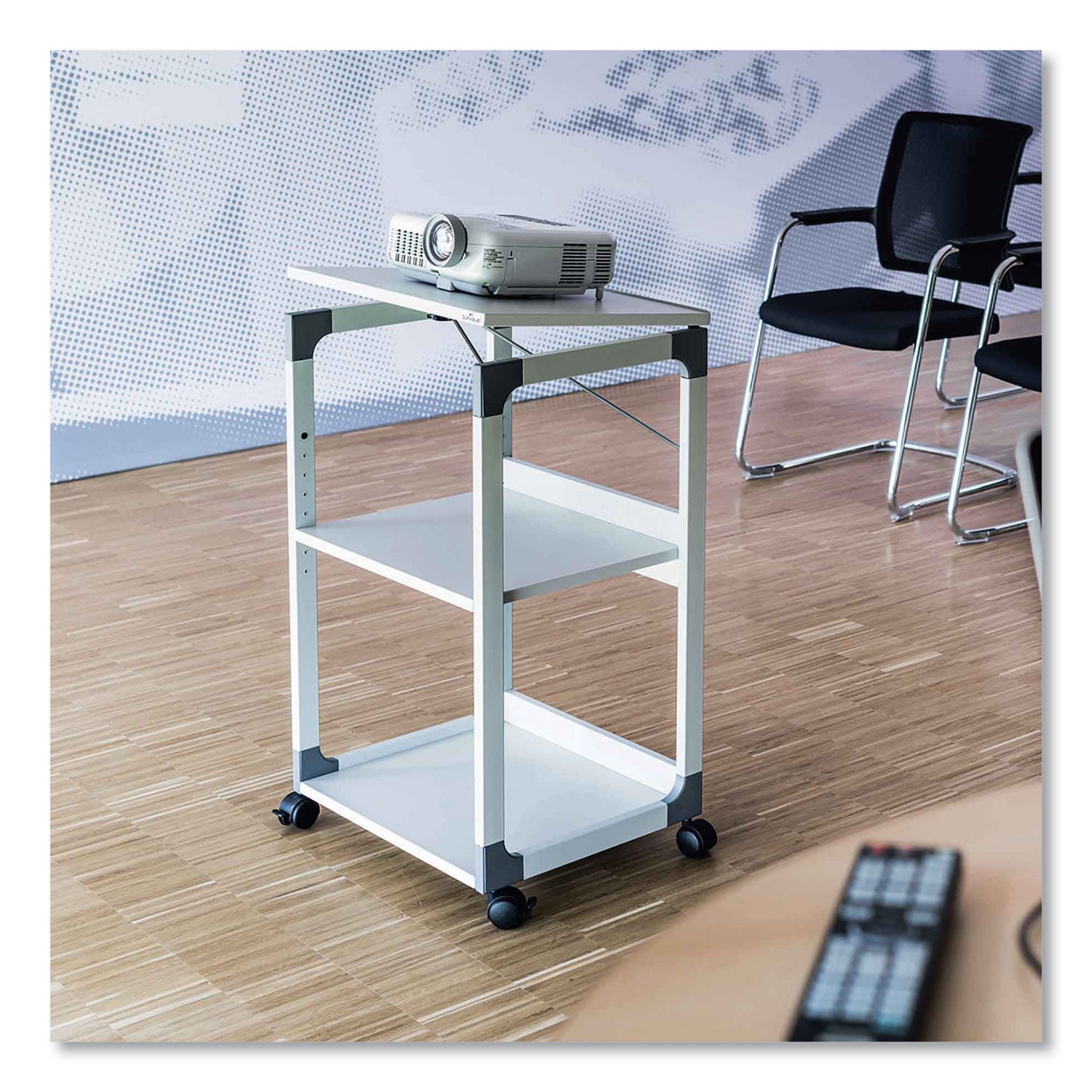 3 x Shelf(ves) - 34.72" Height x 20" Width x 17.01" Depth - Metal, Plastic, Fiberglass, Resin, Steel - Gray