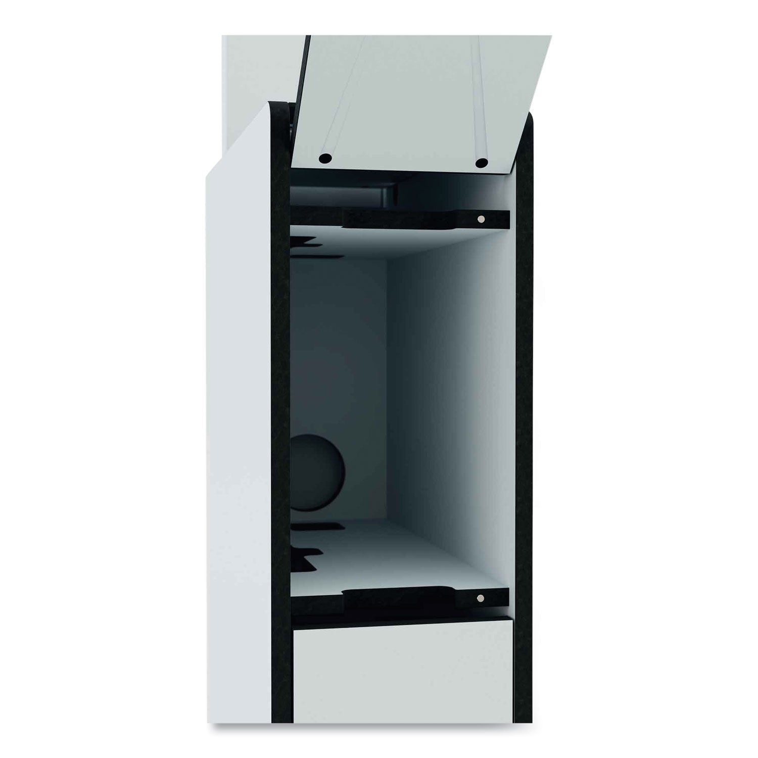 3 Shelf - 39.68 lb Load Capacity - 4 Casters - High Density Fiberboard (HDF) - 22.52" Width x 22.60" Depth x 50.87" Height - Aluminum Frame - White - 1 Each