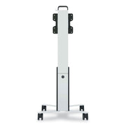 3 Shelf - 39.68 lb Load Capacity - 4 Casters - High Density Fiberboard (HDF) - 22.52" Width x 22.60" Depth x 50.87" Height - Aluminum Frame - White - 1 Each
