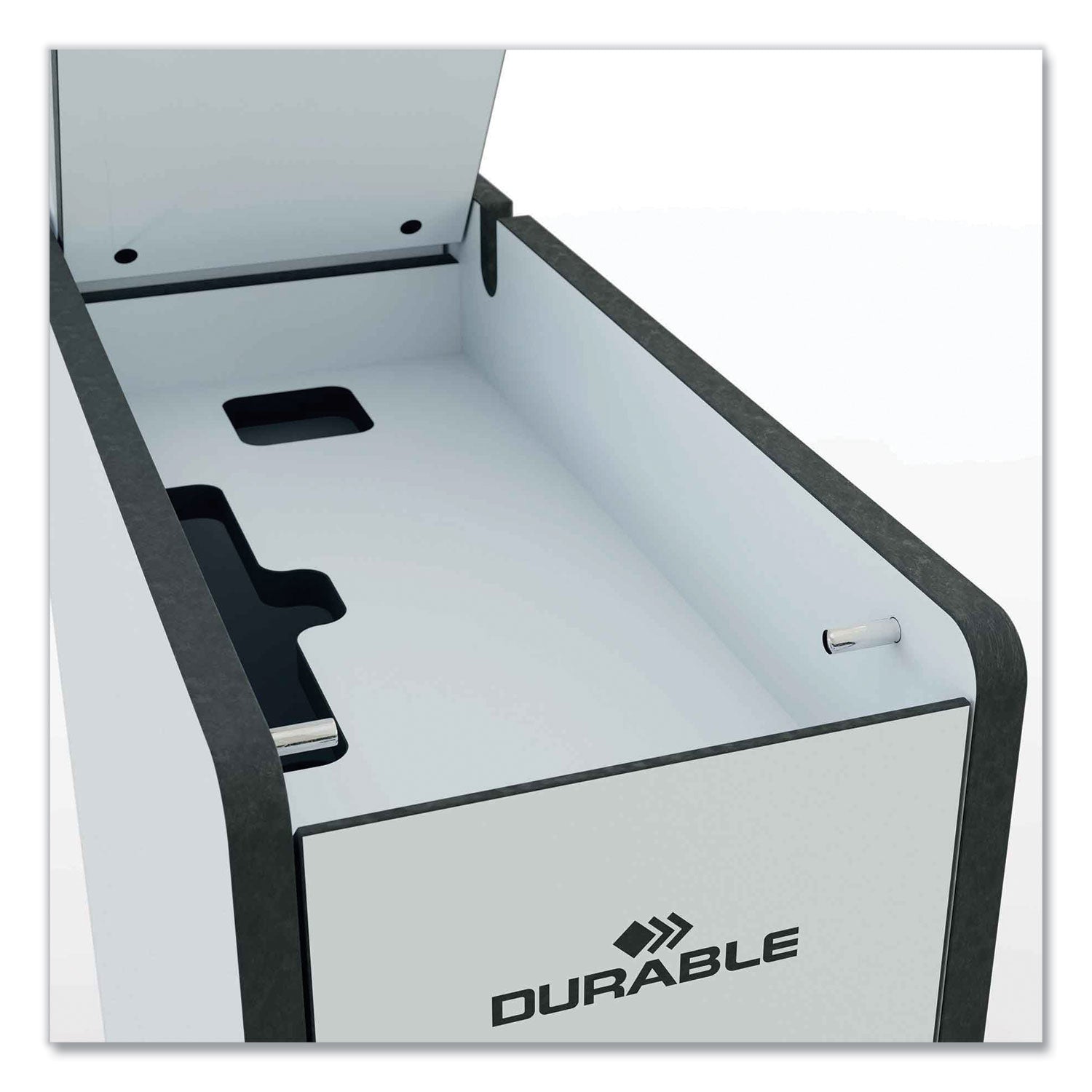 3 Shelf - 39.68 lb Load Capacity - 4 Casters - High Density Fiberboard (HDF) - 22.52" Width x 22.60" Depth x 50.87" Height - Aluminum Frame - White - 1 Each
