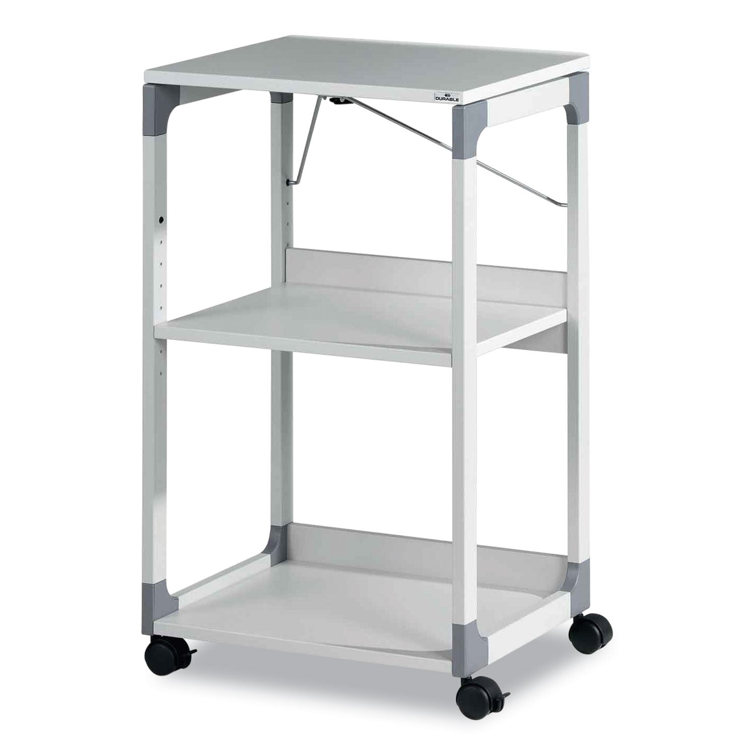 3 x Shelf(ves) - 34.72" Height x 20" Width x 17.01" Depth - Metal, Plastic, Fiberglass, Resin, Steel - Gray