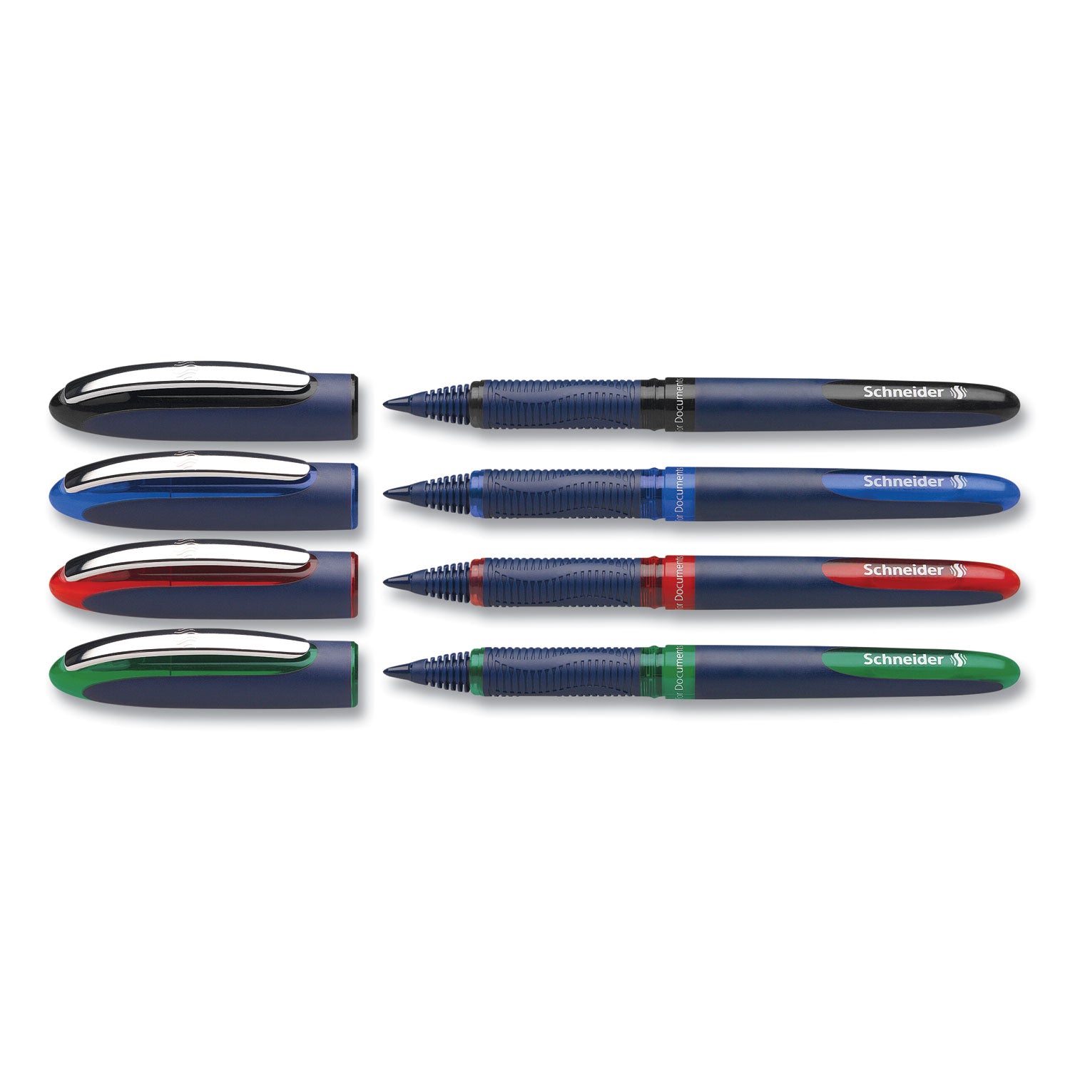 Schneider One Business Rollerball - 0.6 mm Pen Point - Black, Red, Blue, Green Ink - Writing, Document - 1 Each