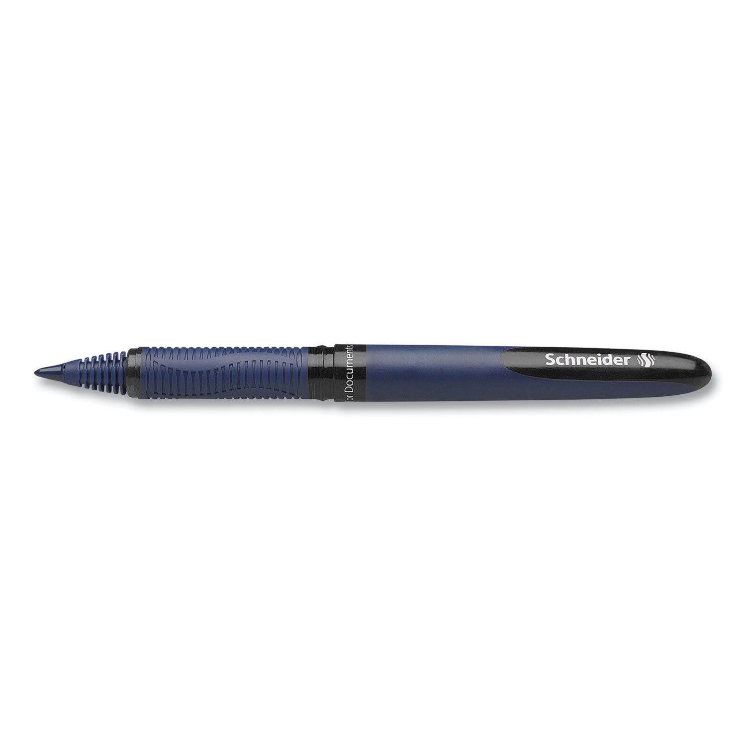 Schneider One Business Rollerball - 0.6 mm Medium Pen Point - Black Ink - Black, Dark Blue Barrel - 10 / Pack