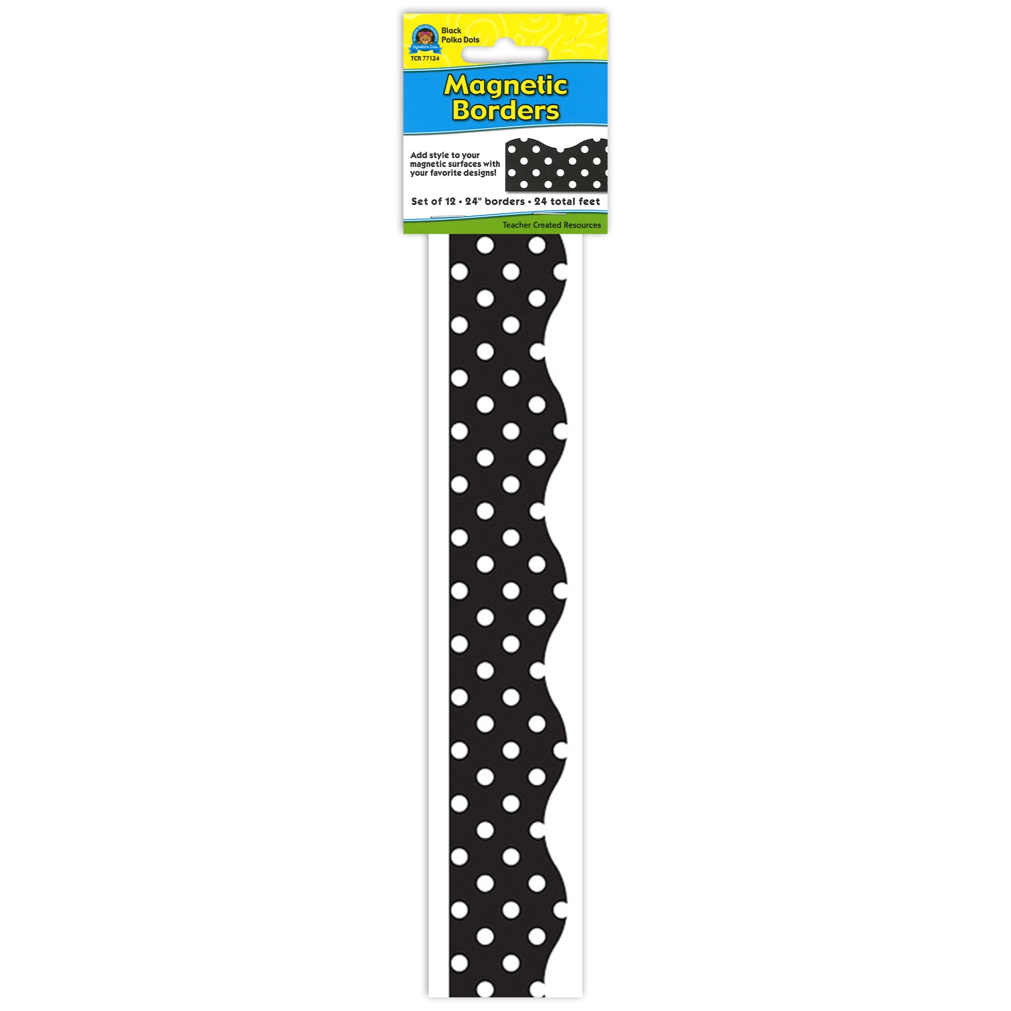 Black Polka Dots Magnetic Border