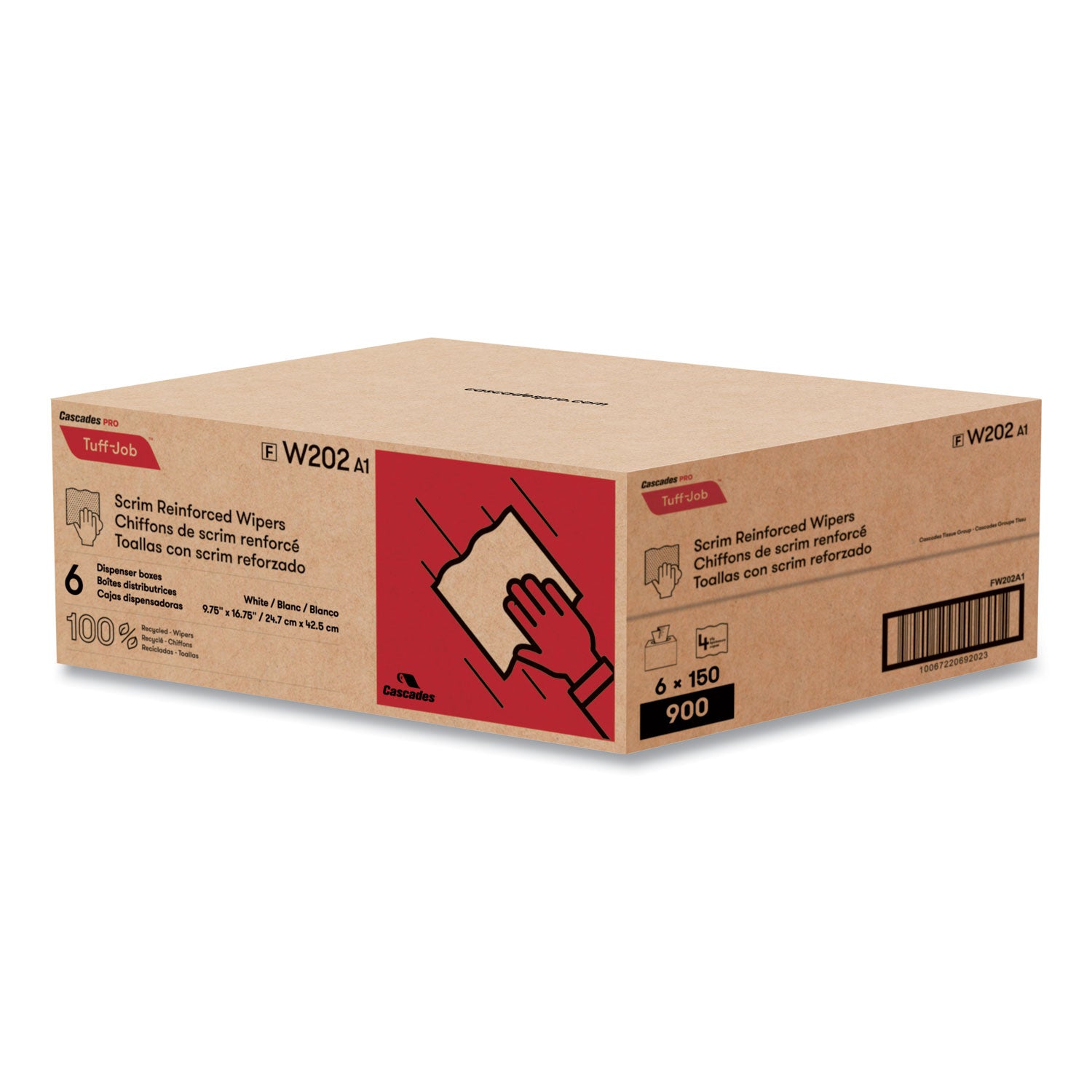4 Ply - Interfolded - 9.75" Width x 16.75" Length - White - Polyester - 6 / Carton
