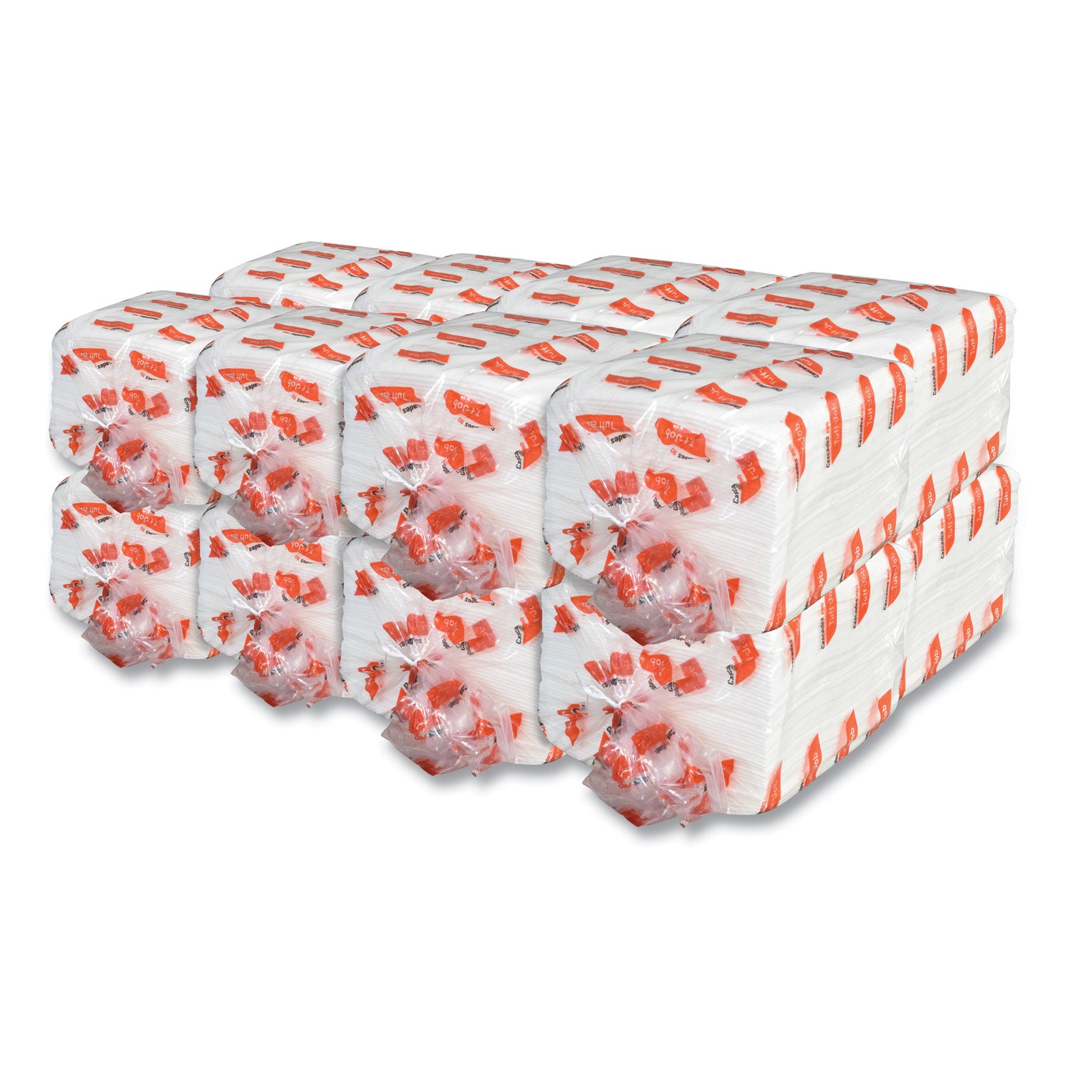 1 Ply - Quarter-fold - 12" Width x 13" Length - White - Wood Pulp - 16 / Carton