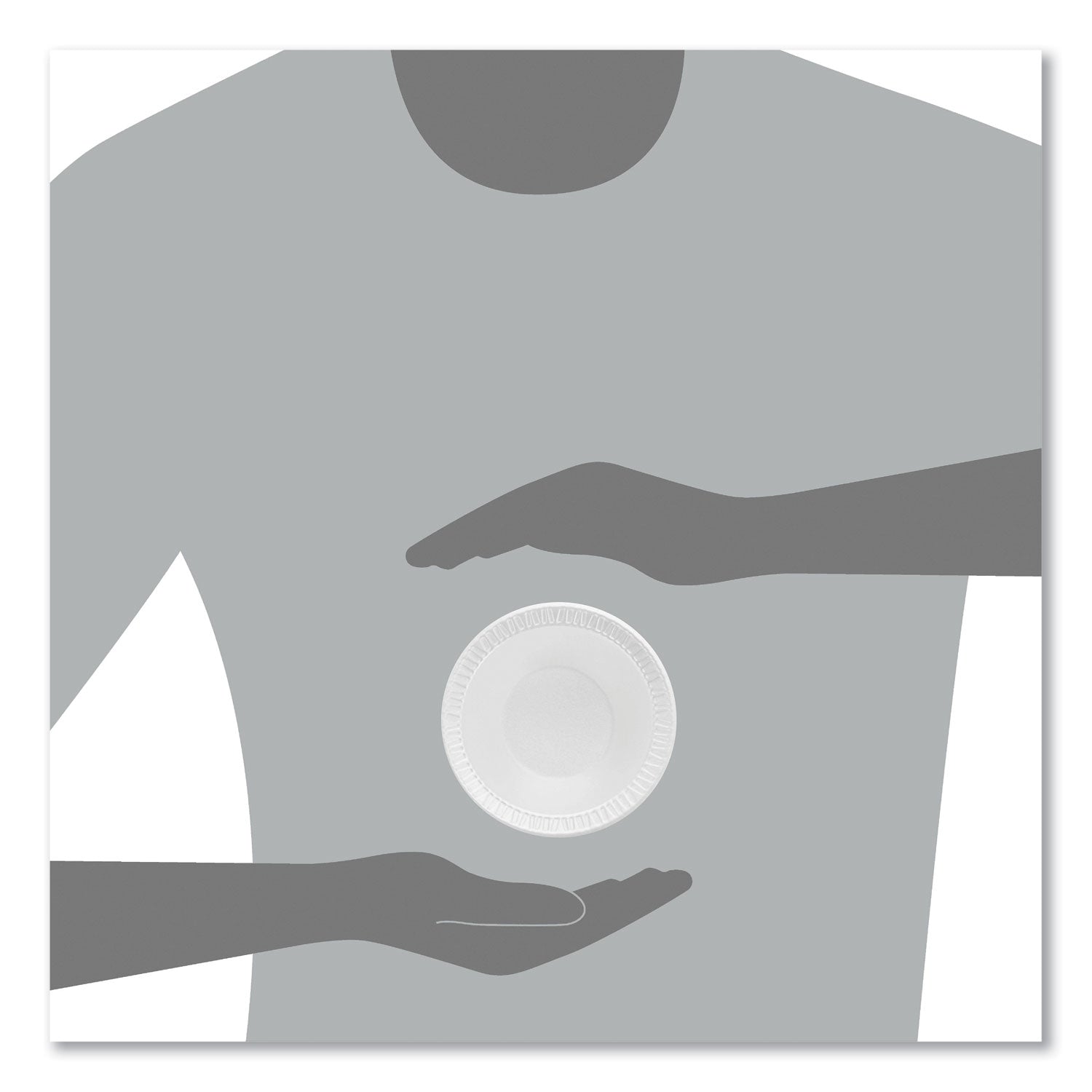 Serving - Disposable - White - Textured - Foam Body - 125/Bag - 8 / Carton