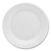 Quiet Classic Laminated Foam Dinnerware Plates, 6" dia, White, 125/Pack, 8 Packs/Carton