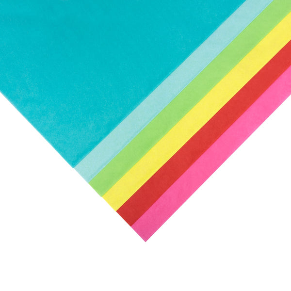 Tissue Asstmt. Non-Bleeding - 480 sheets 20"x30" 80 sh.ea of 6 bright colors