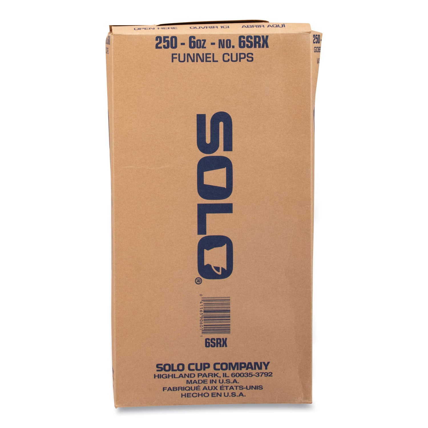 Bare Eco-Forward Treated Paper Funnel Cups, 6 oz, White, 250/Bag, 10/Carton