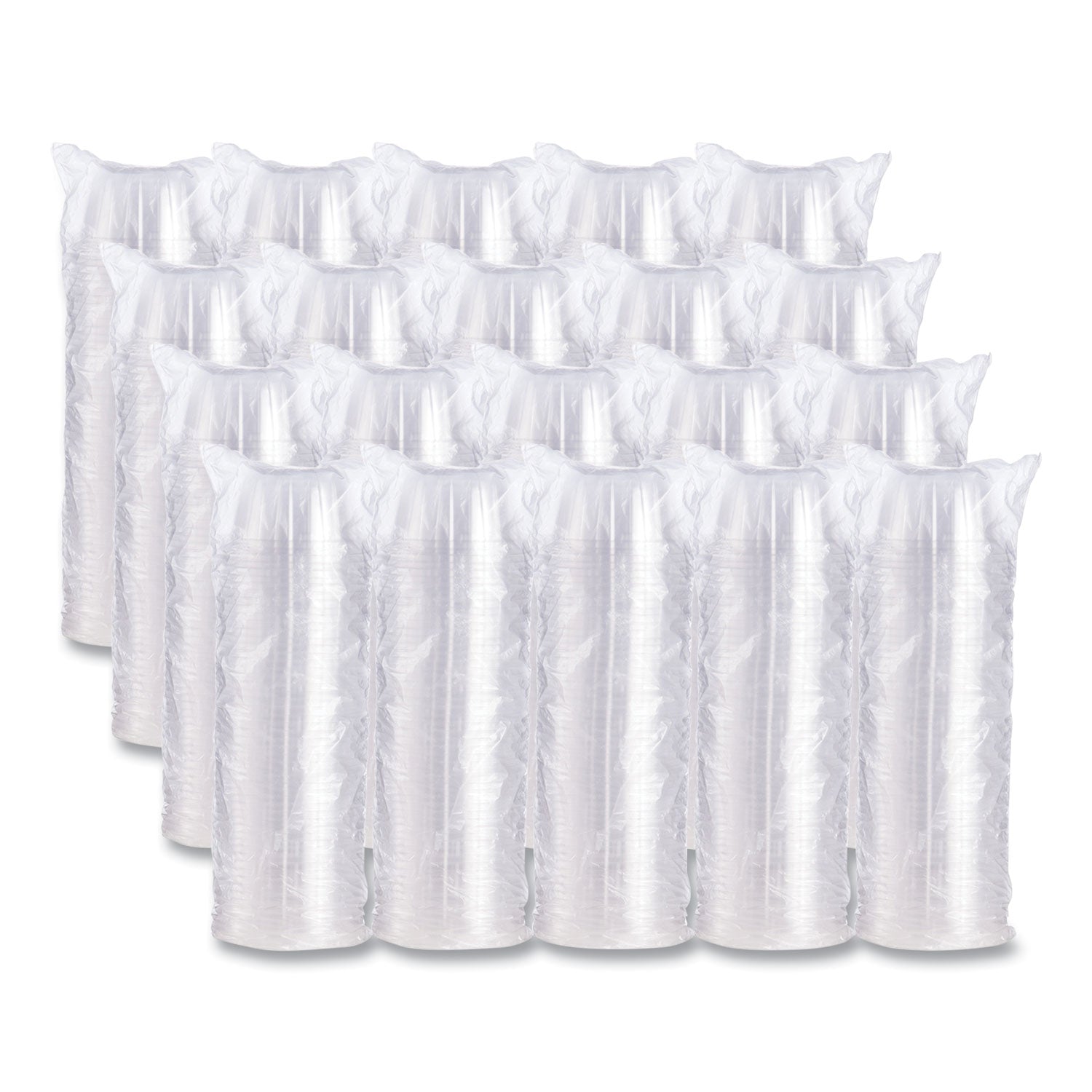 D-T Sundae/Cold Cup Lids, Fits 6 oz/8 oz/12 oz Cold Cups, Plastic, Clear, 50/Pack, 20 Packs/Carton