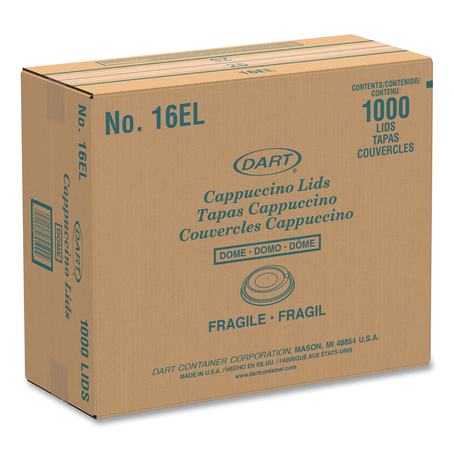Dome - Plastic - White - 100/Bag - 1000 / Carton