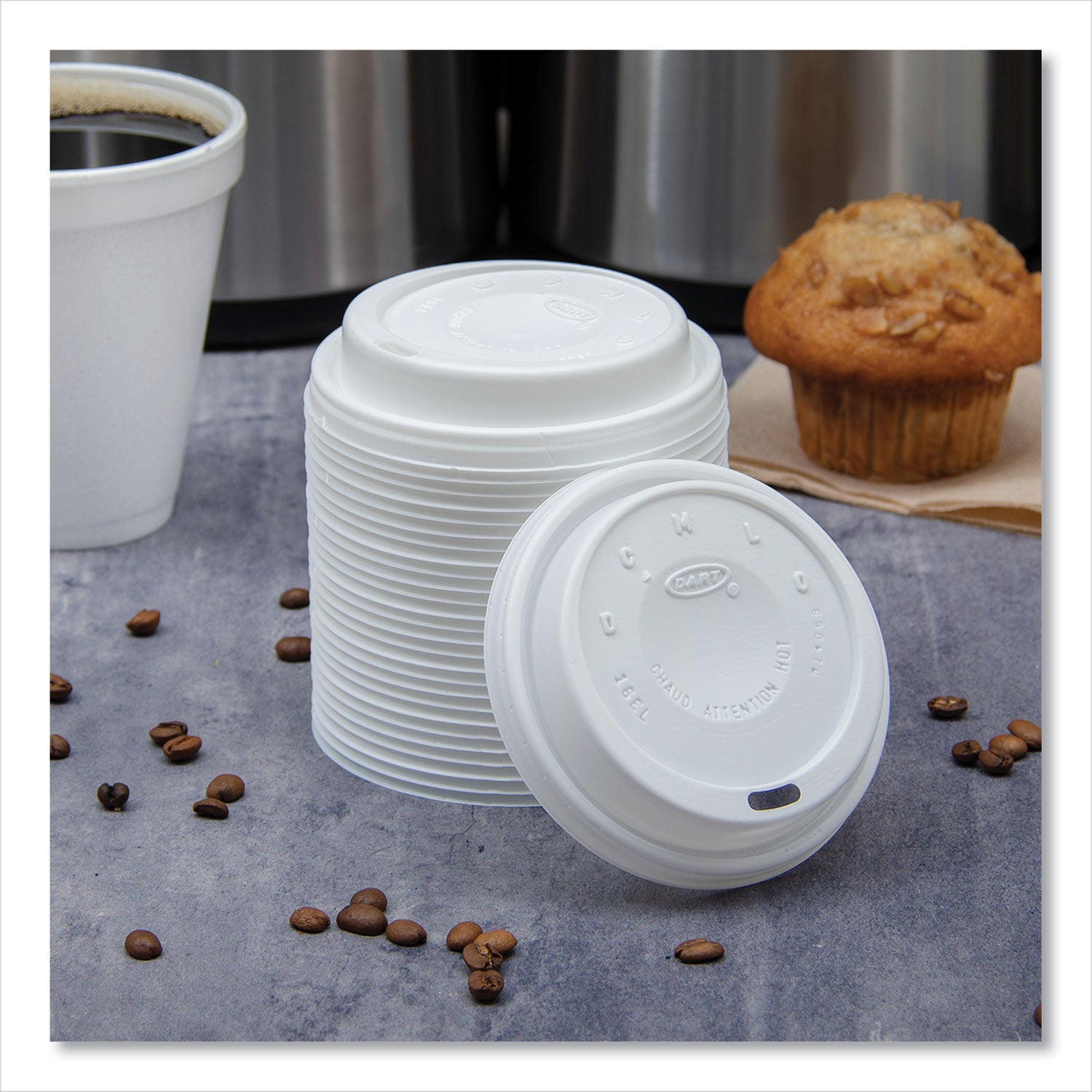 Dome - Plastic - White - 100/Bag - 1000 / Carton