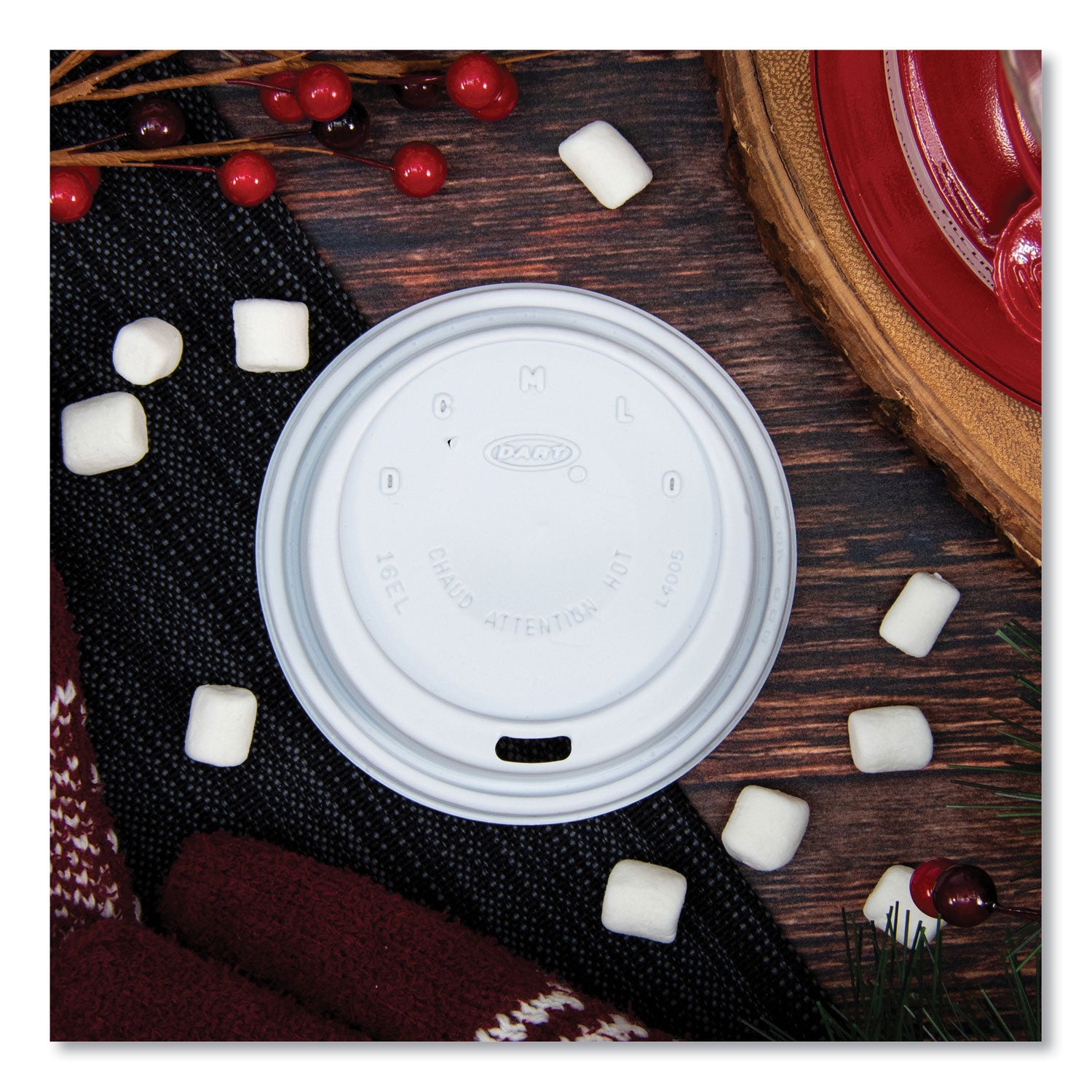 Dome - Plastic - White - 100/Bag - 1000 / Carton