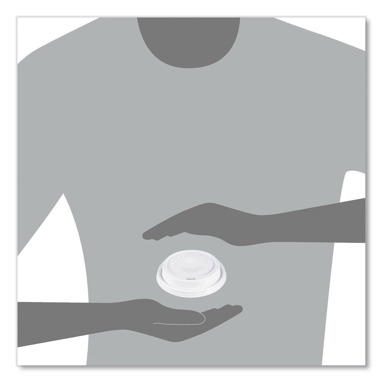 Dome - Plastic - White - 100/Bag - 1000 / Carton