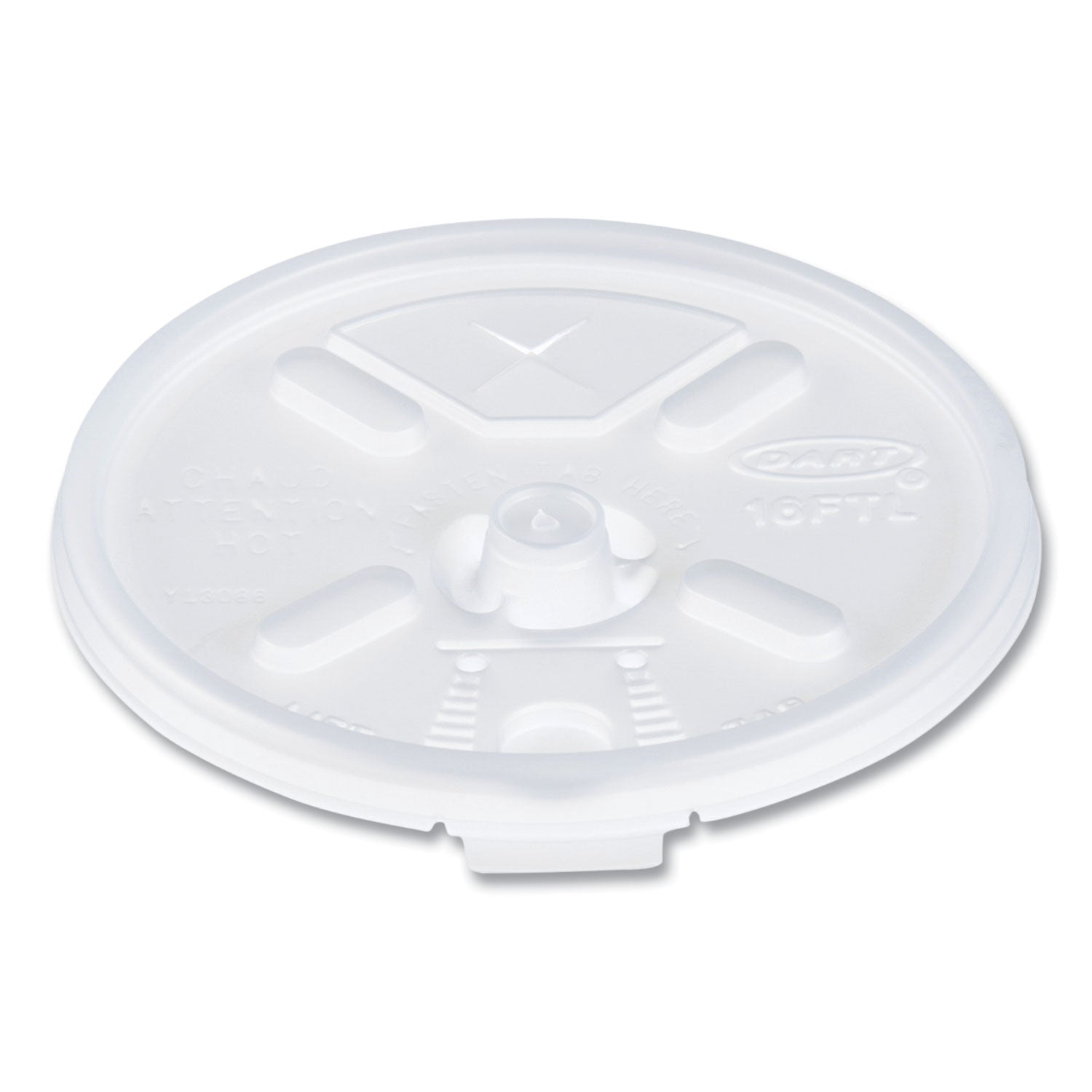 Round - Plastic - White - 100/Bag - 10 / Carton